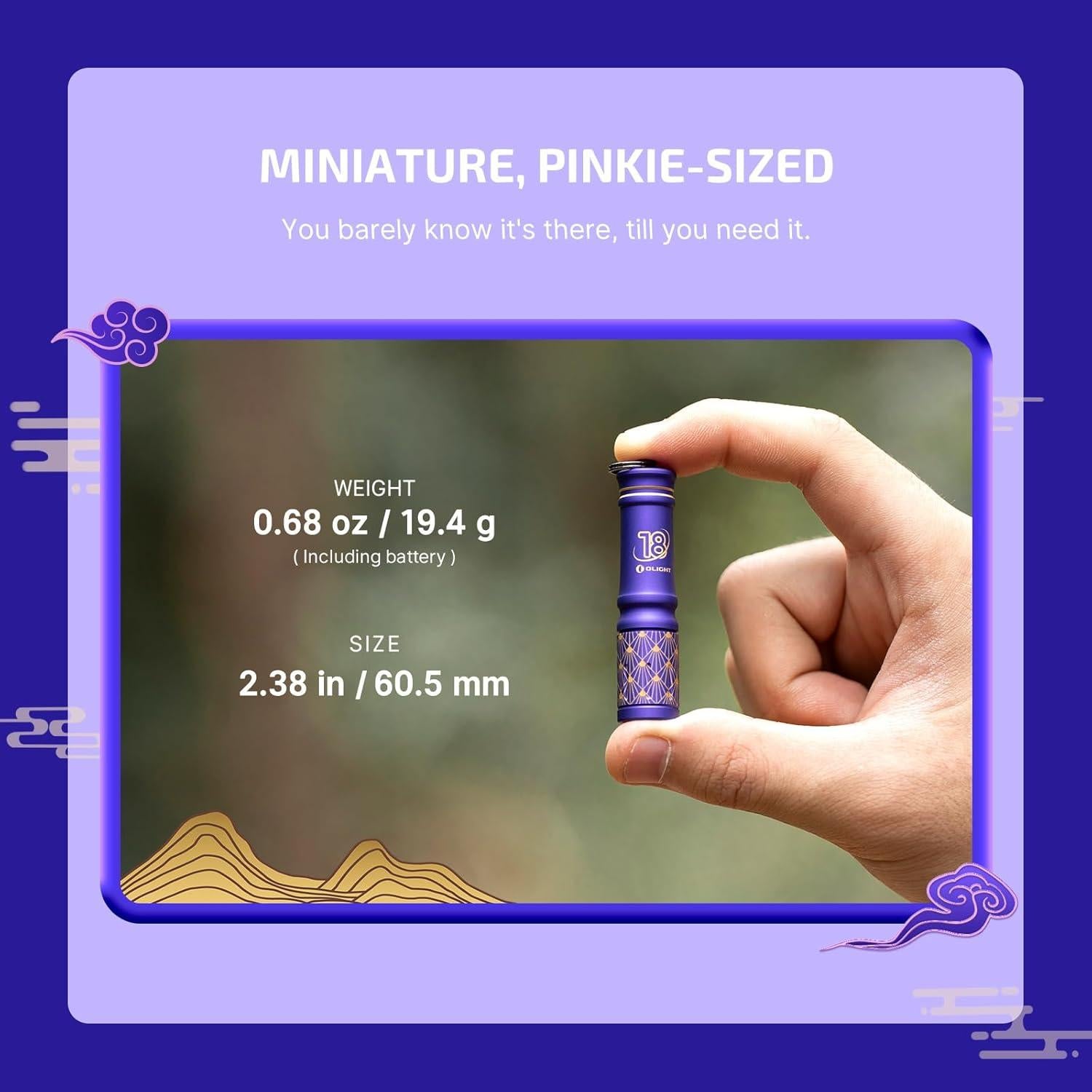 Linterna de Llave Olight I3E EOS 90 Lúmenes Recargable