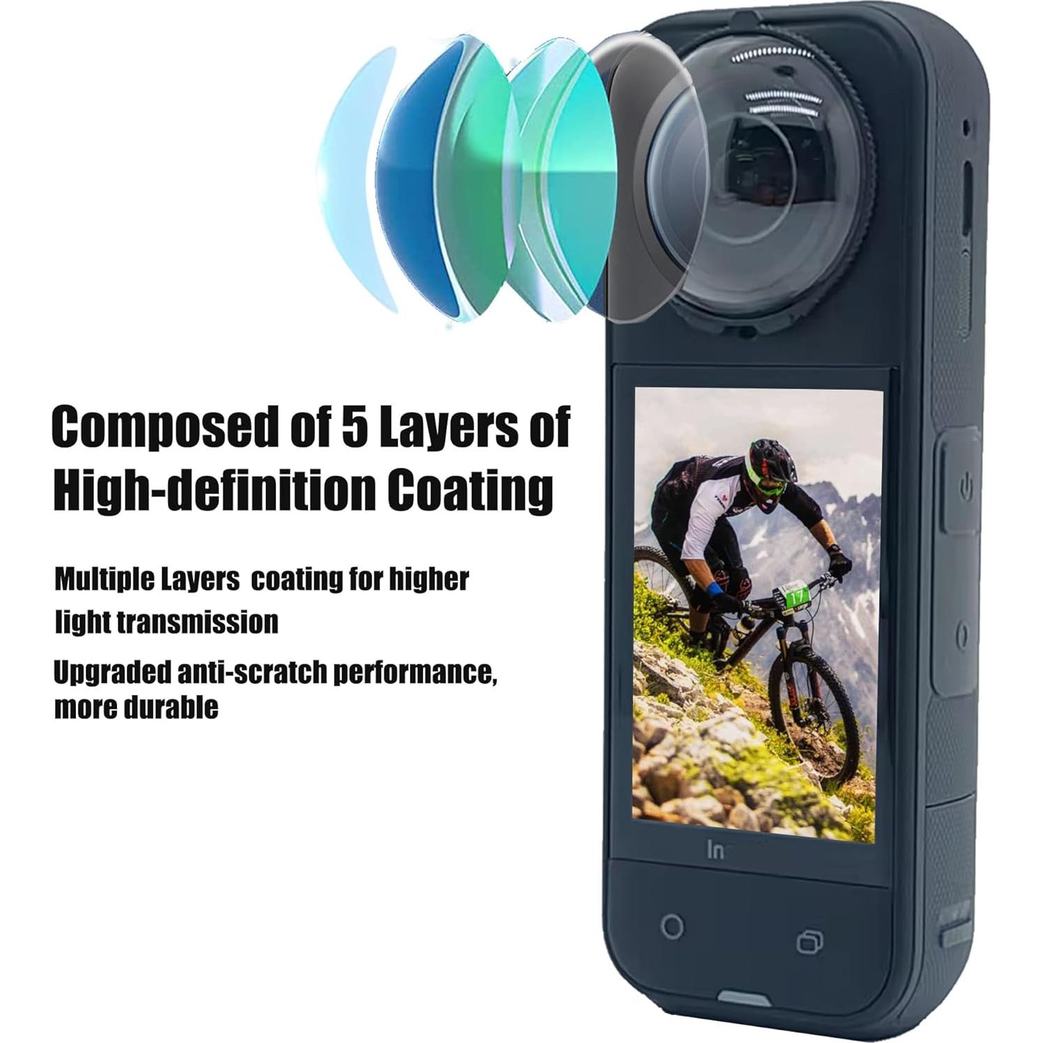 Protector de Lente Premium OGITBIO para Insta360 X5 - Vidrio Templado 10H