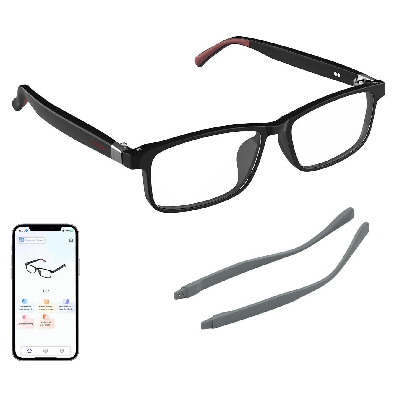 Gafas Inteligentes AI Tulbeys G07 - Traducción en Tiempo Real