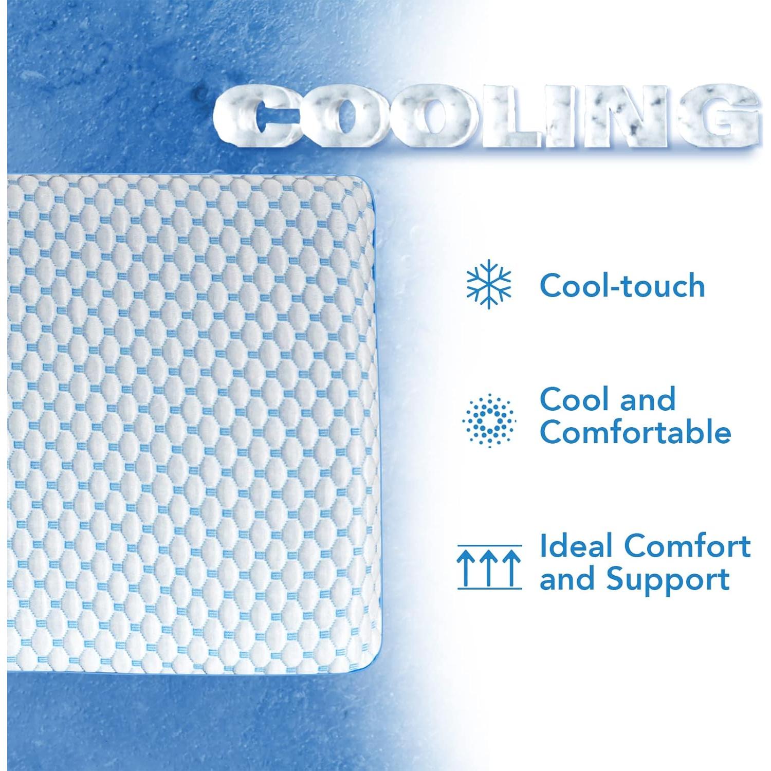 Almohada Delgada Iwacool 5.7 cm Espuma Viscoelástica Refrigerante