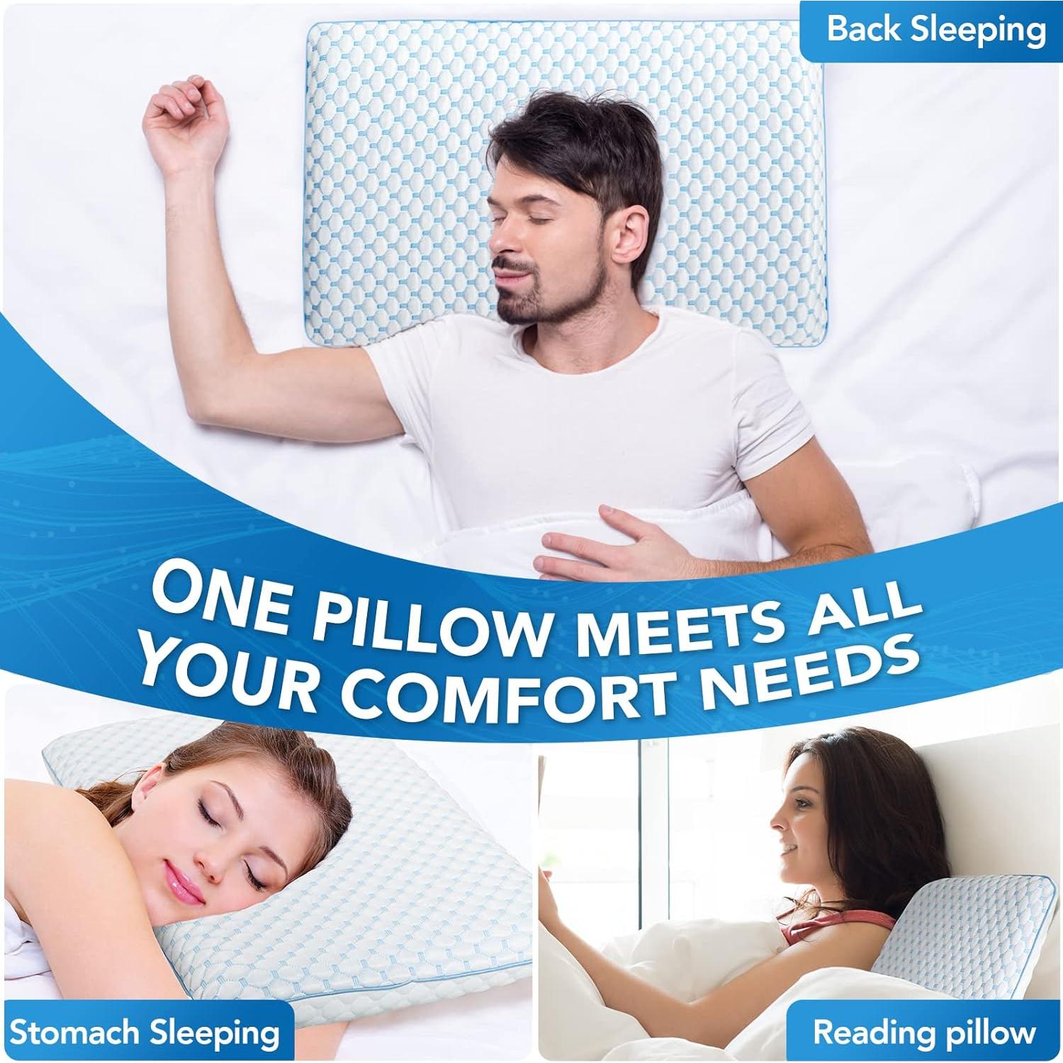 Almohada Delgada Iwacool 5.7 cm Espuma Viscoelástica Refrigerante