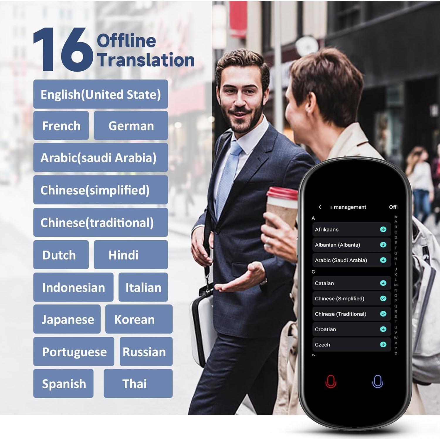 Traductor de Idiomas Simbago Z2 Portátil 137 Idiomas Voz HD