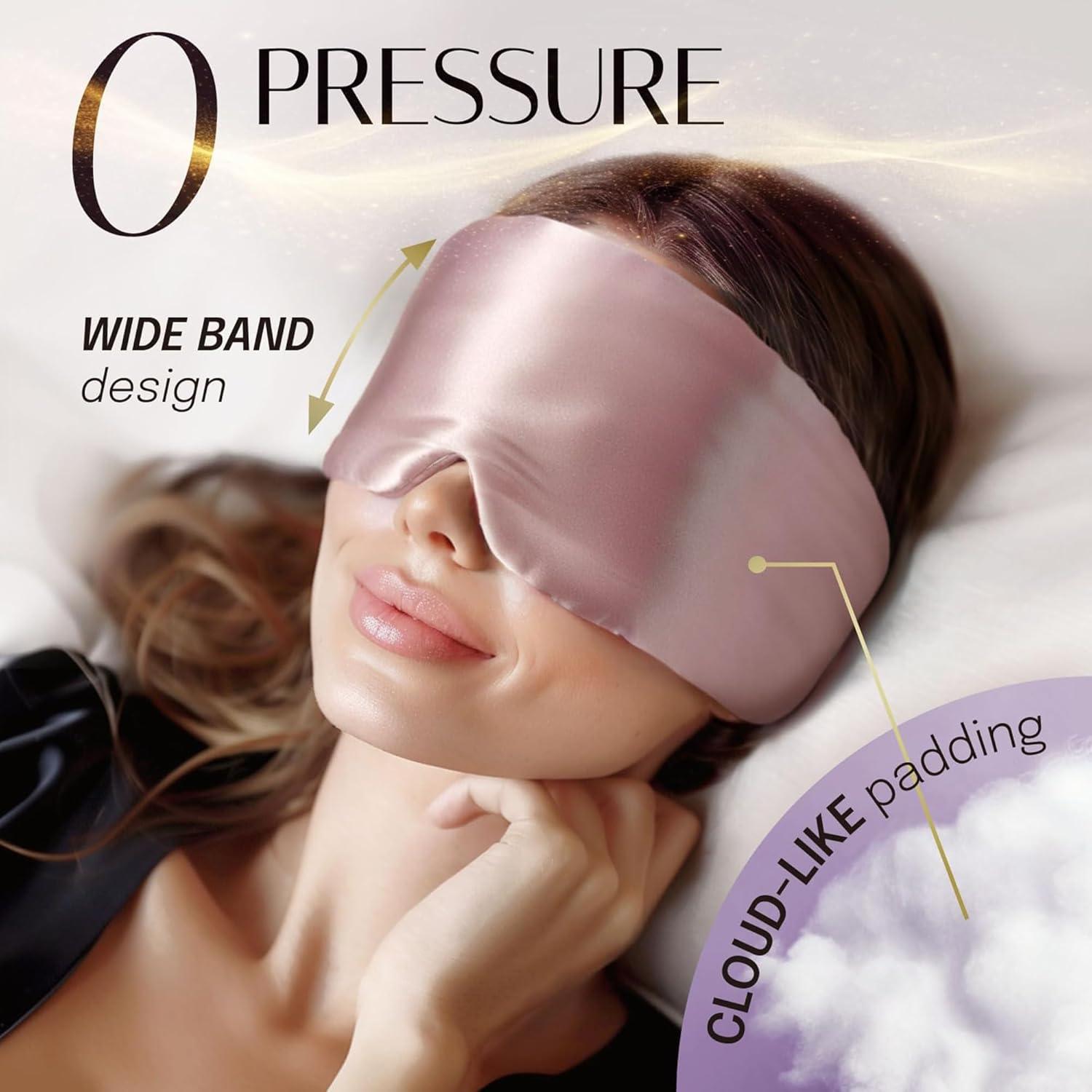 Máscara de Sueño de Seda Loouforial 100% Natural Ajustable