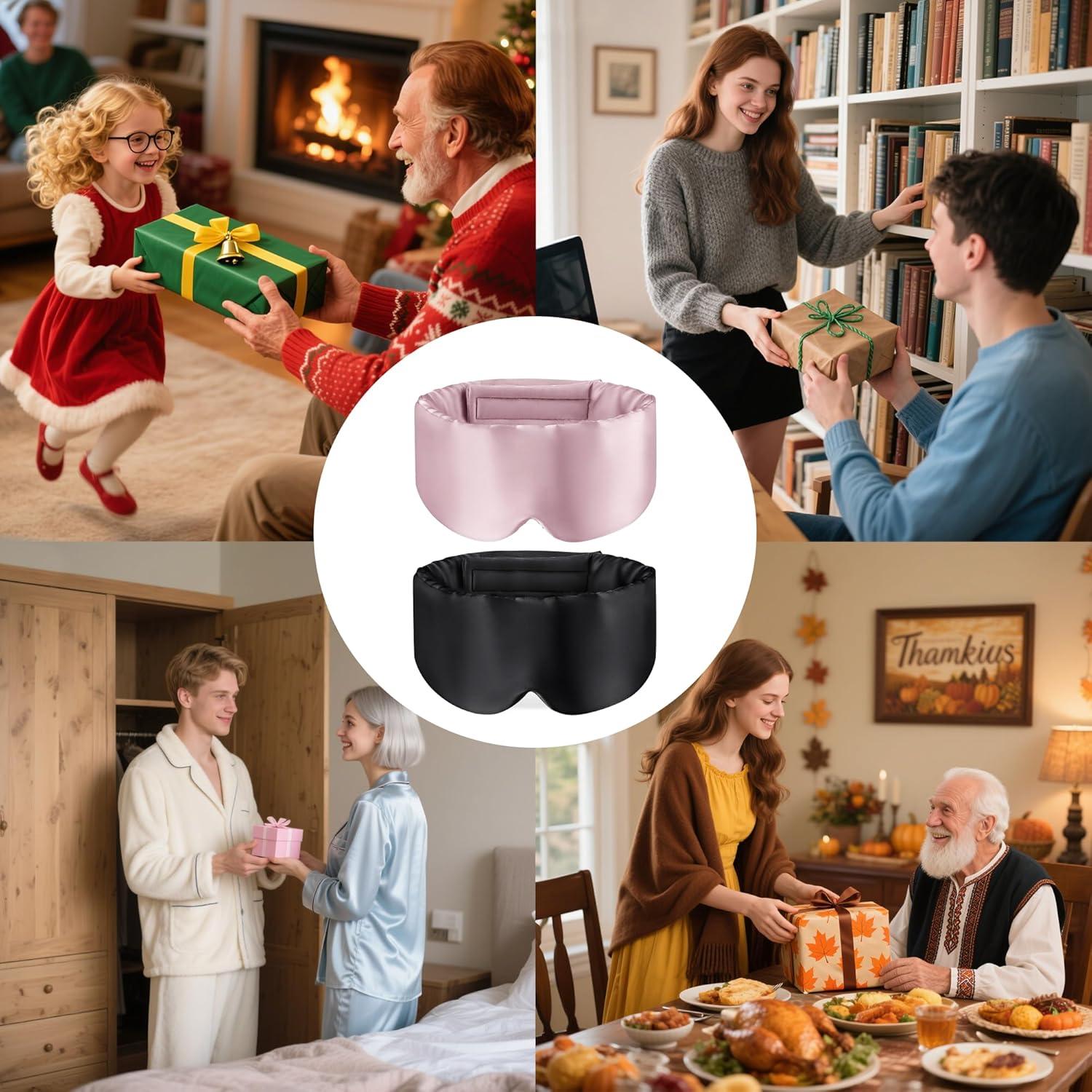 Máscara de Sueño de Seda Loouforial 100% Natural Ajustable