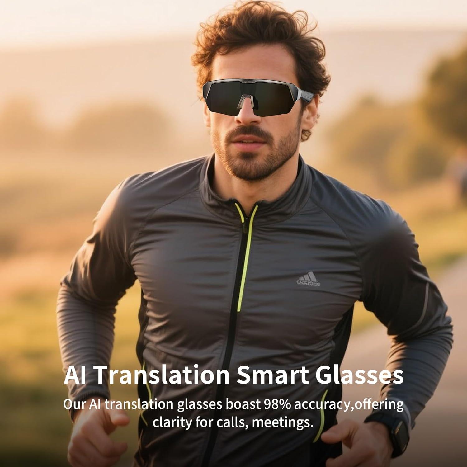 Gafas Inteligentes AI YJ006 con Traducción en Tiempo Real Plata