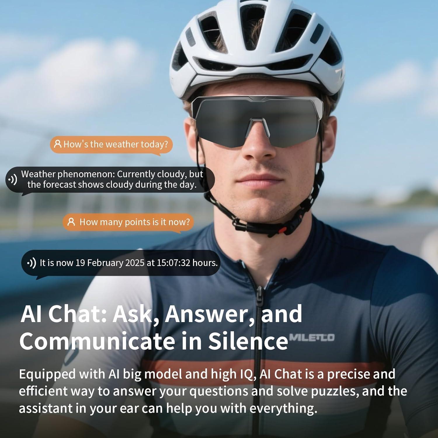 Gafas Inteligentes AI YJ006 con Traducción en Tiempo Real Plata