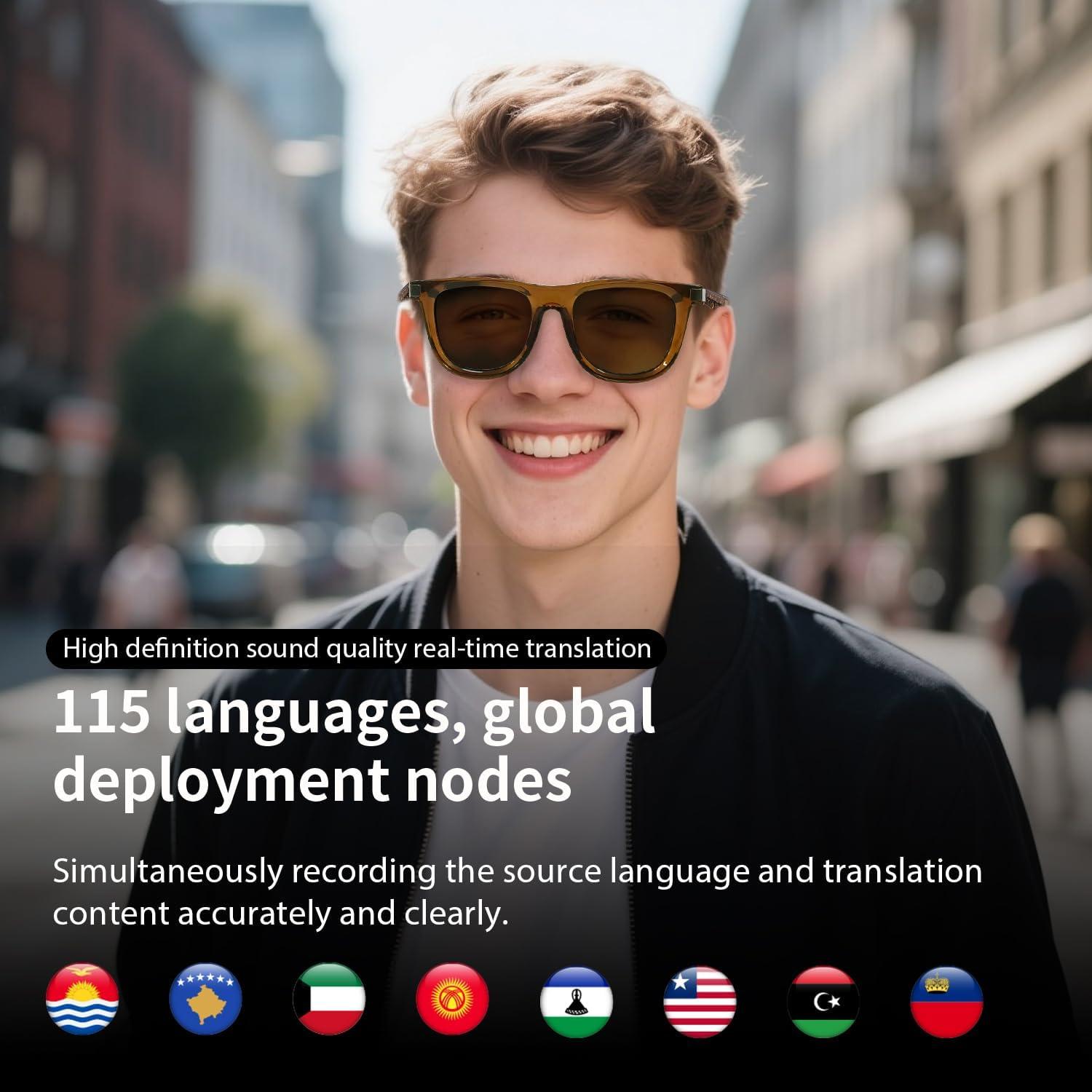 Gafas Inteligentes AI Tulbeys G06 Marrón con Traducción en Tiempo Real