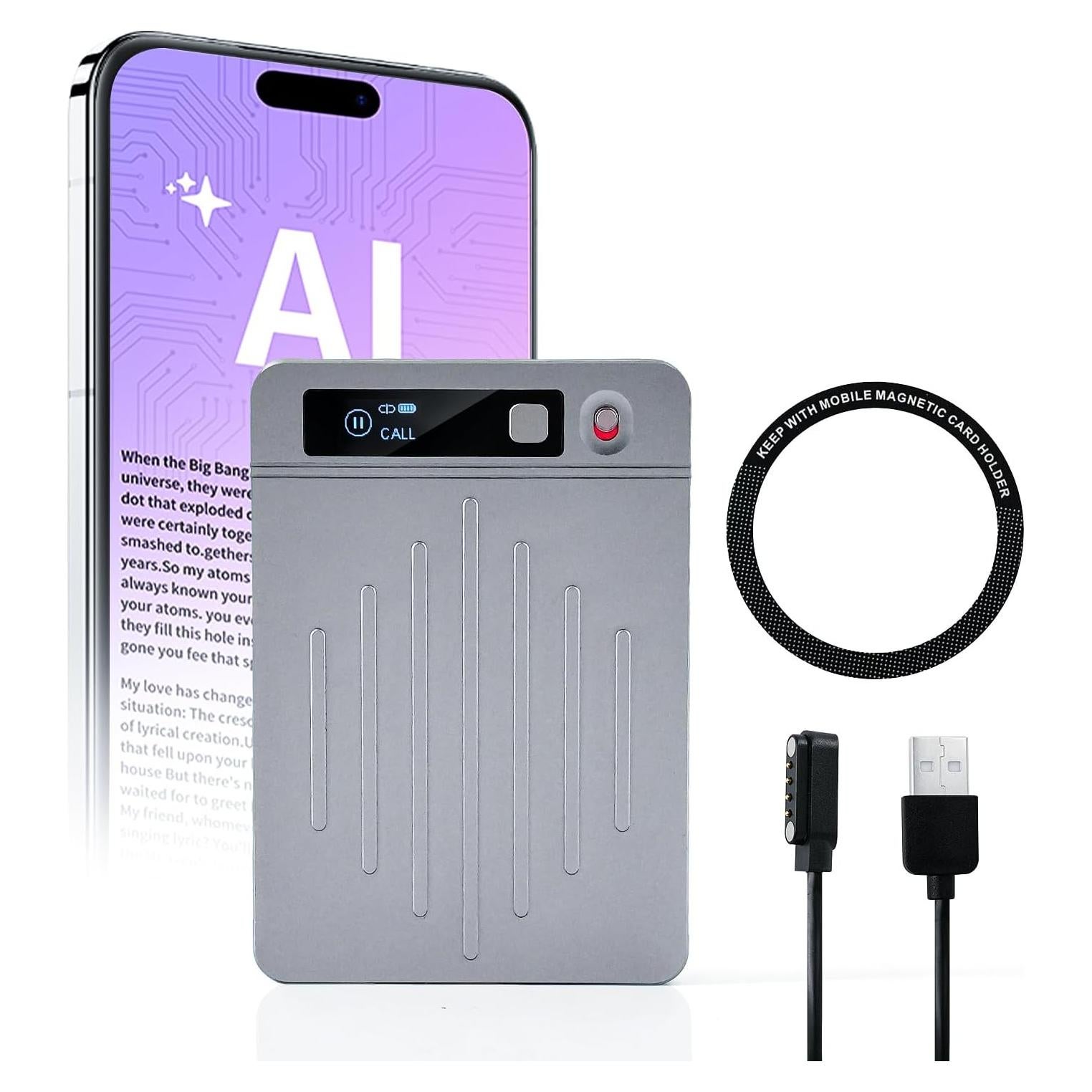 Grabadora de Voz AI Masdio MAS-DVR-1, 64GB, 40H Batería