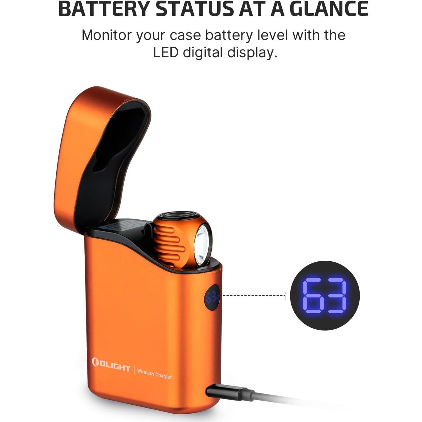 Linterna Frontal OLIGHT Perun 3 Mini 1250 Lúmenes Recargable Naranja