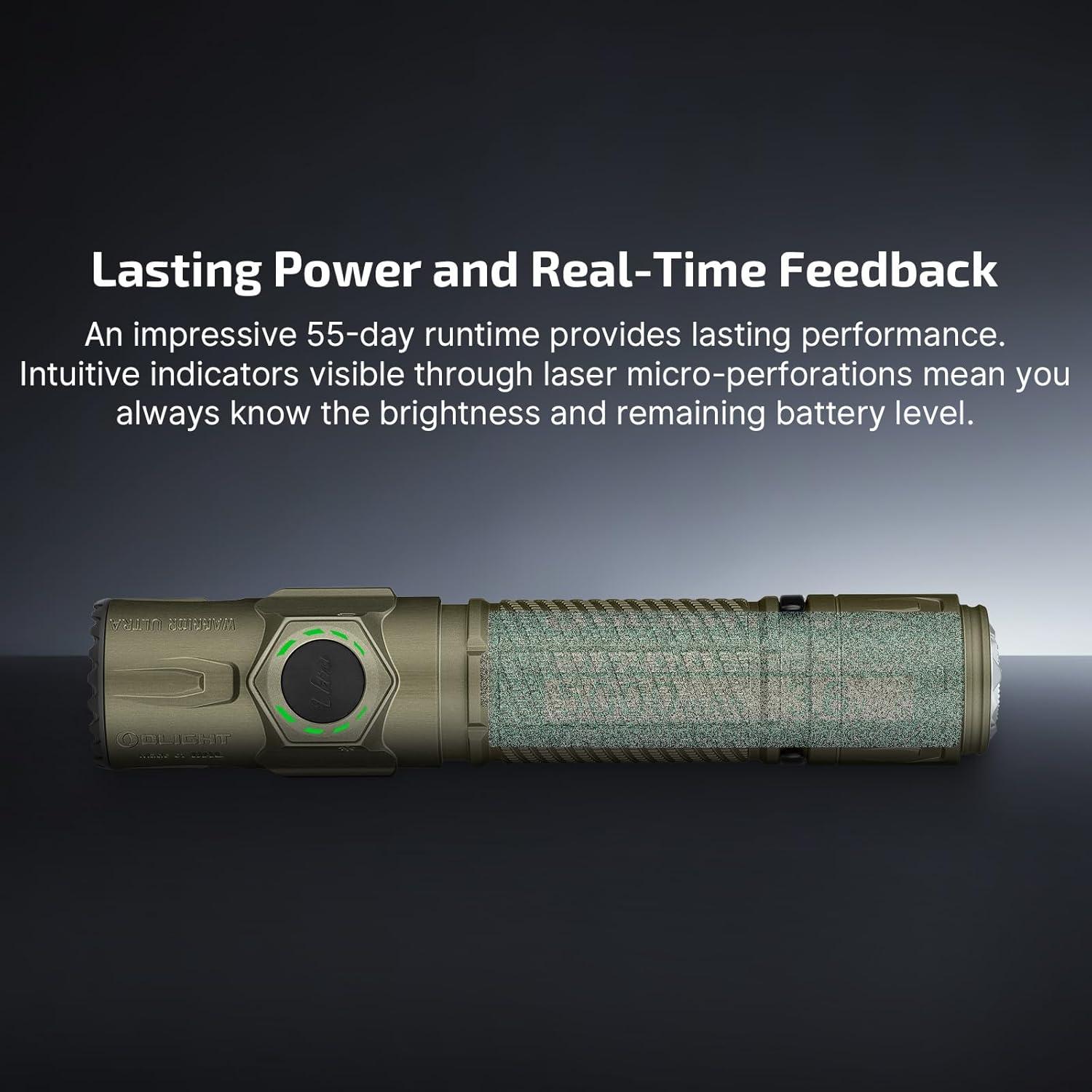 Linterna Táctica OLIGHT Warrior Ultra 2500 Lúmenes Verde Oliva