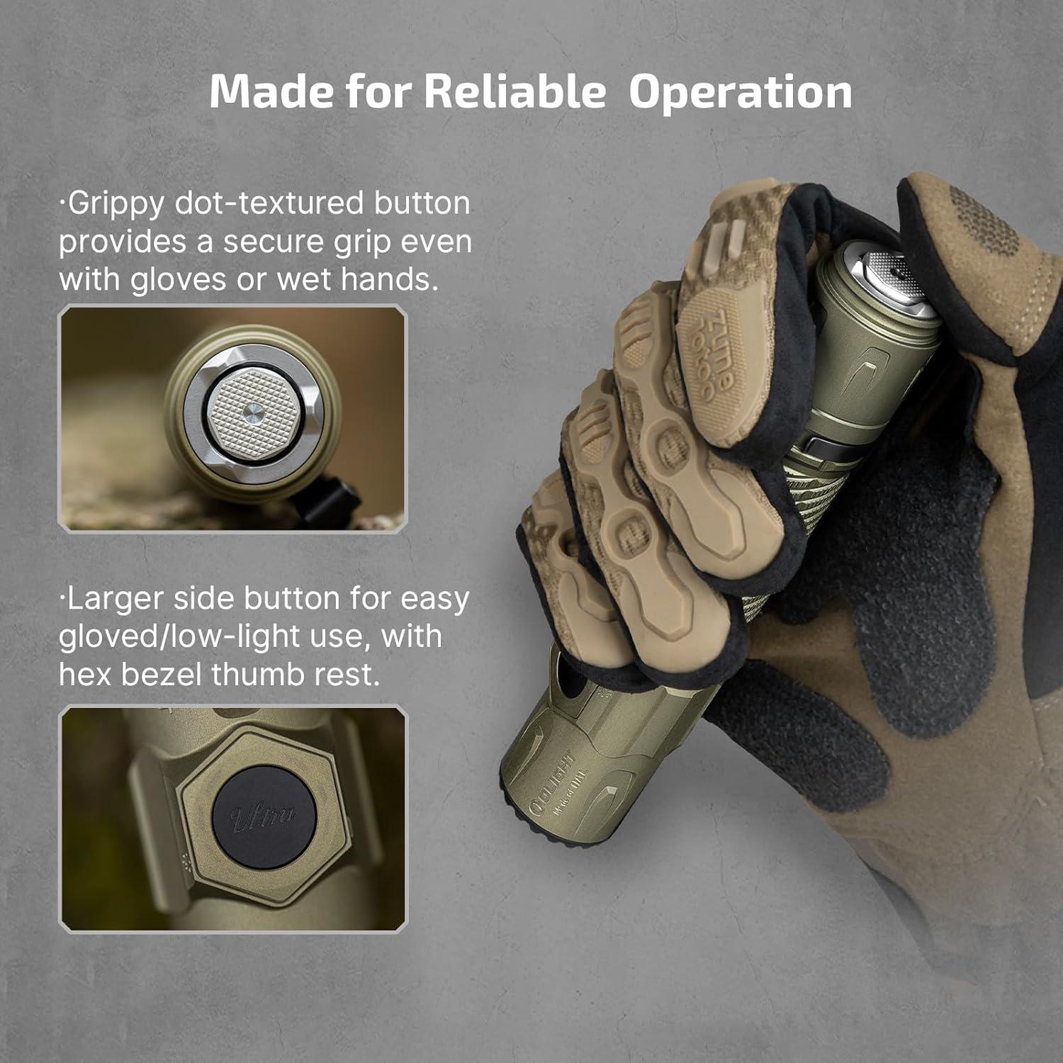 Linterna Táctica OLIGHT Warrior Ultra 2500 Lúmenes Verde Oliva