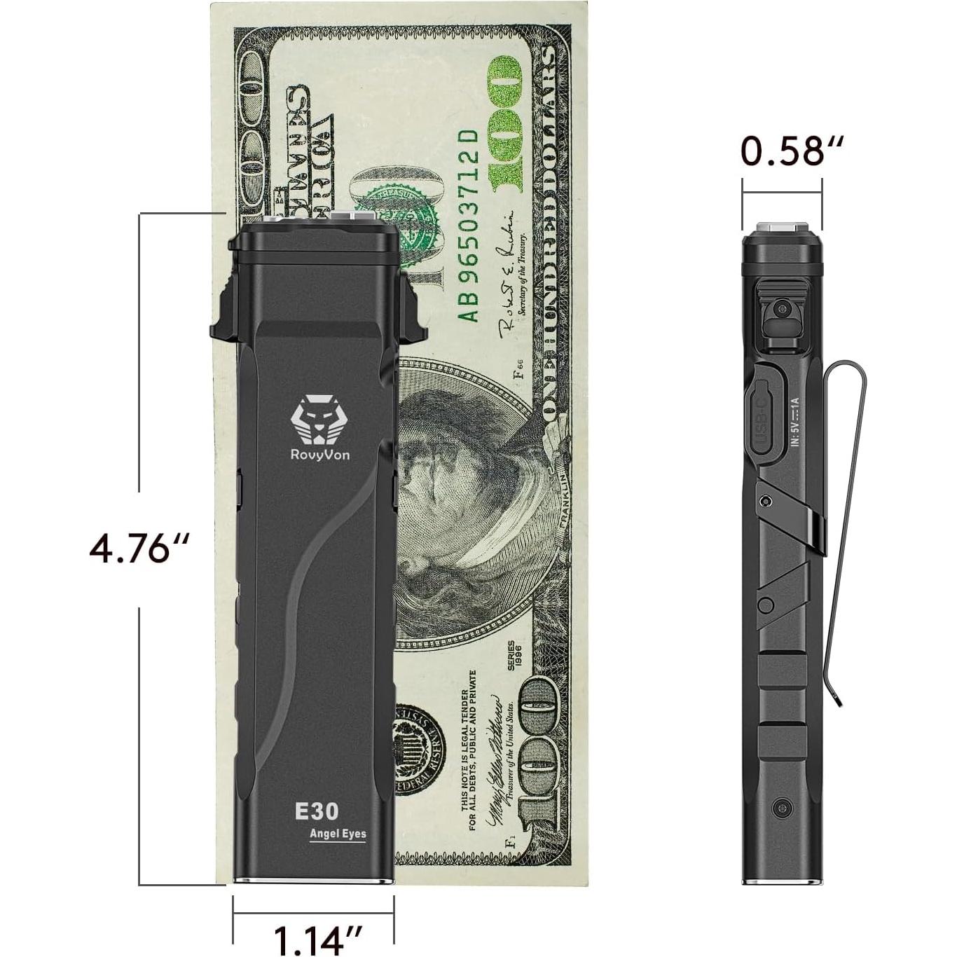 Linterna EDC RovyVon E30 2600 Lúmenes con Batería AAA