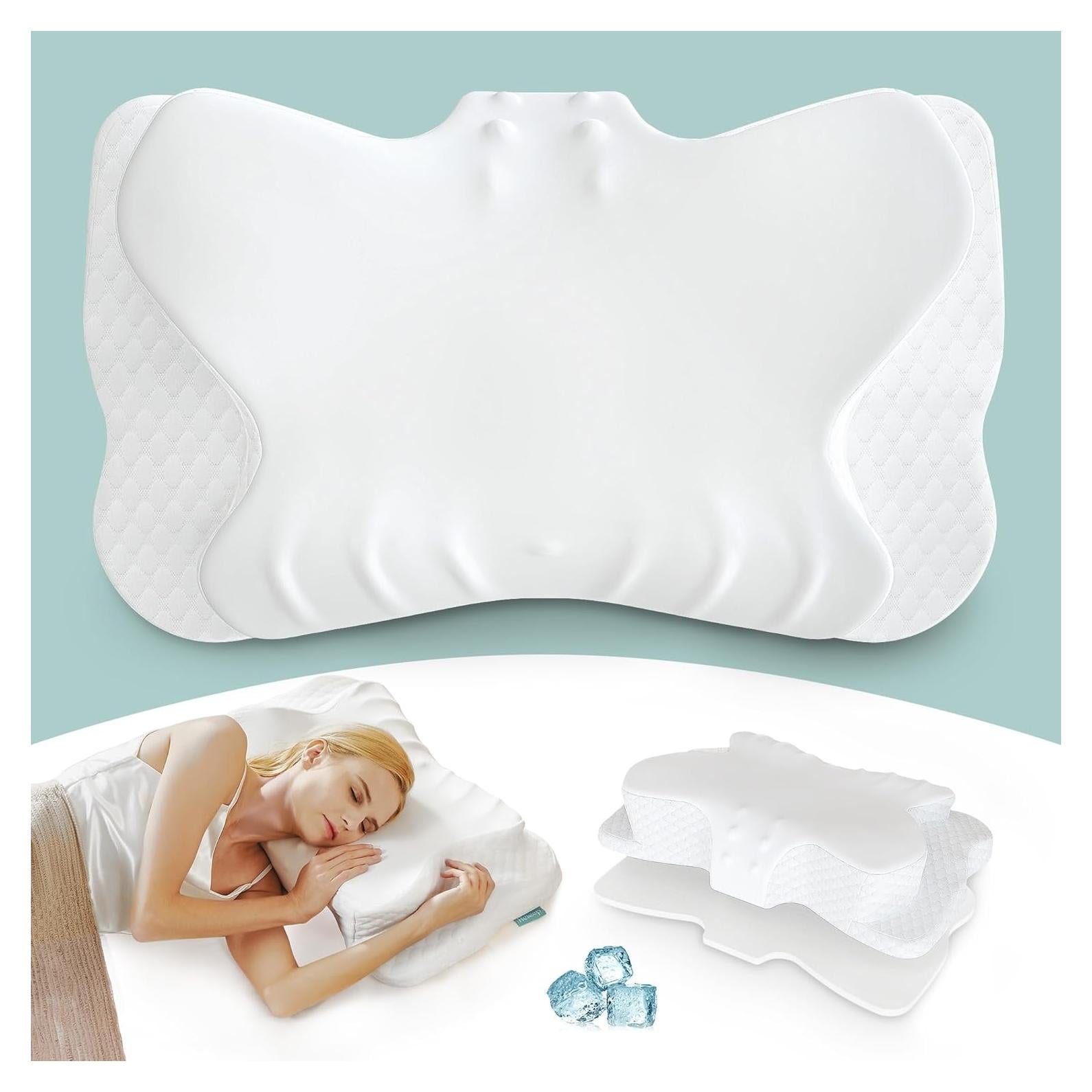 Almohada Cervical Ergonómica Releep RL-107 Ajustable Refrigerante