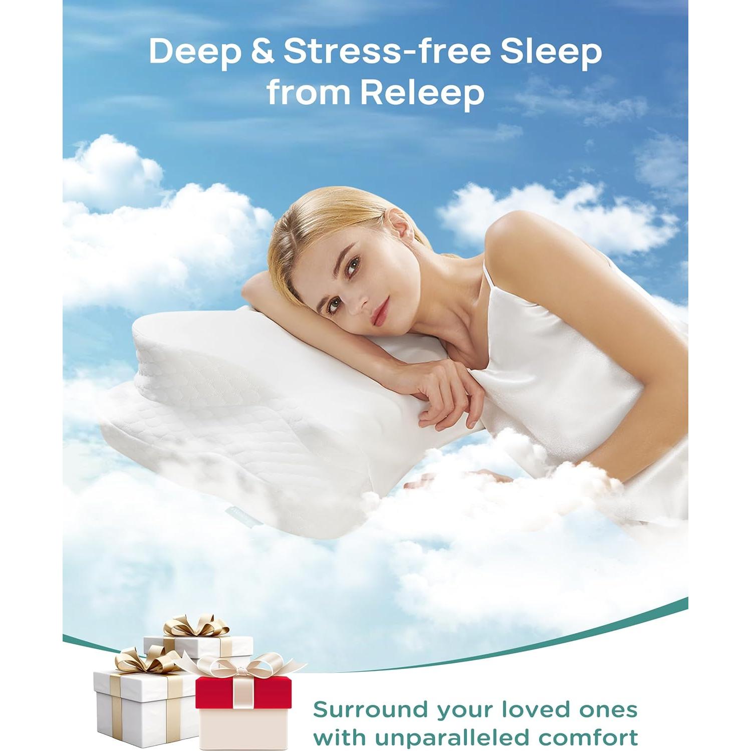 Almohada Cervical Ergonómica Releep RL-107 Ajustable Refrigerante