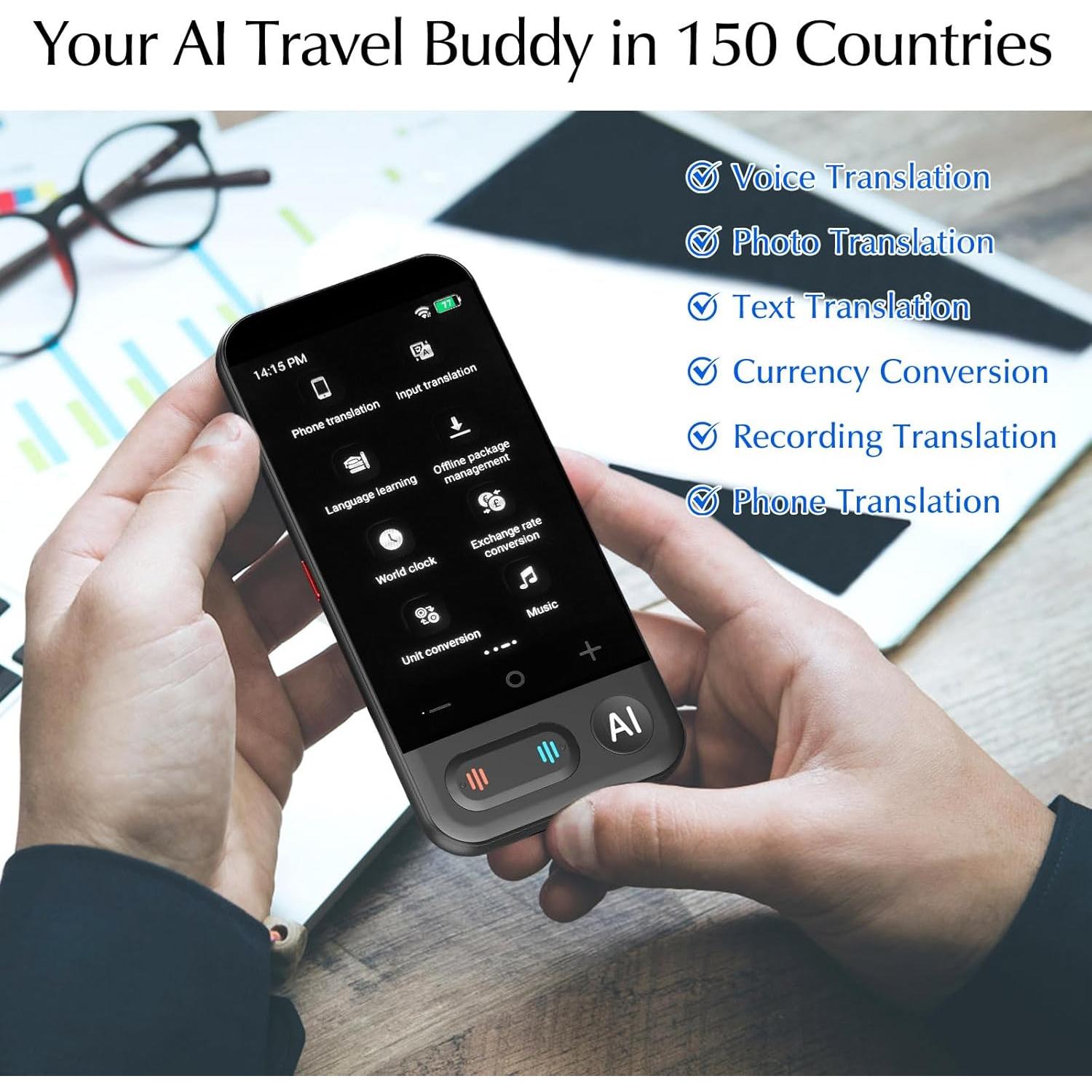 Traductor de Idiomas Instantáneo CREECHWA AG622, 150 Idiomas