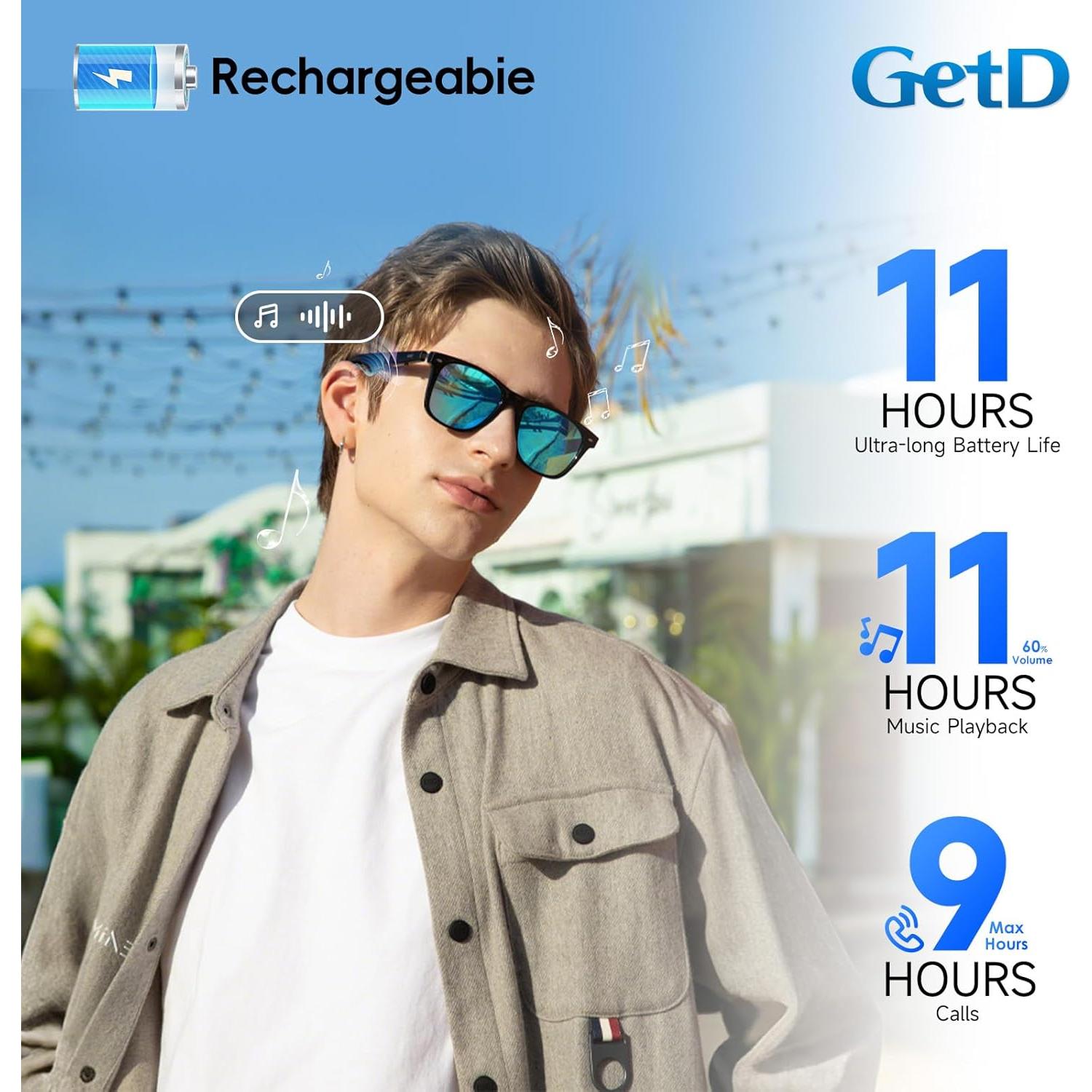 Gafas AI GetD GG13 con Lentes Polarizadas y Bluetooth