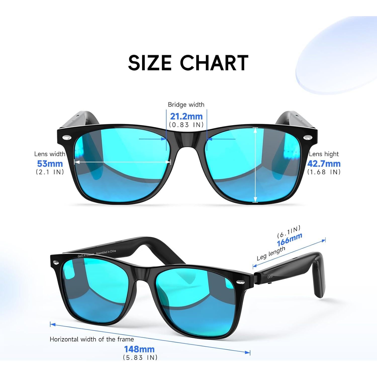 Gafas AI GetD GG13 con Lentes Polarizadas y Bluetooth