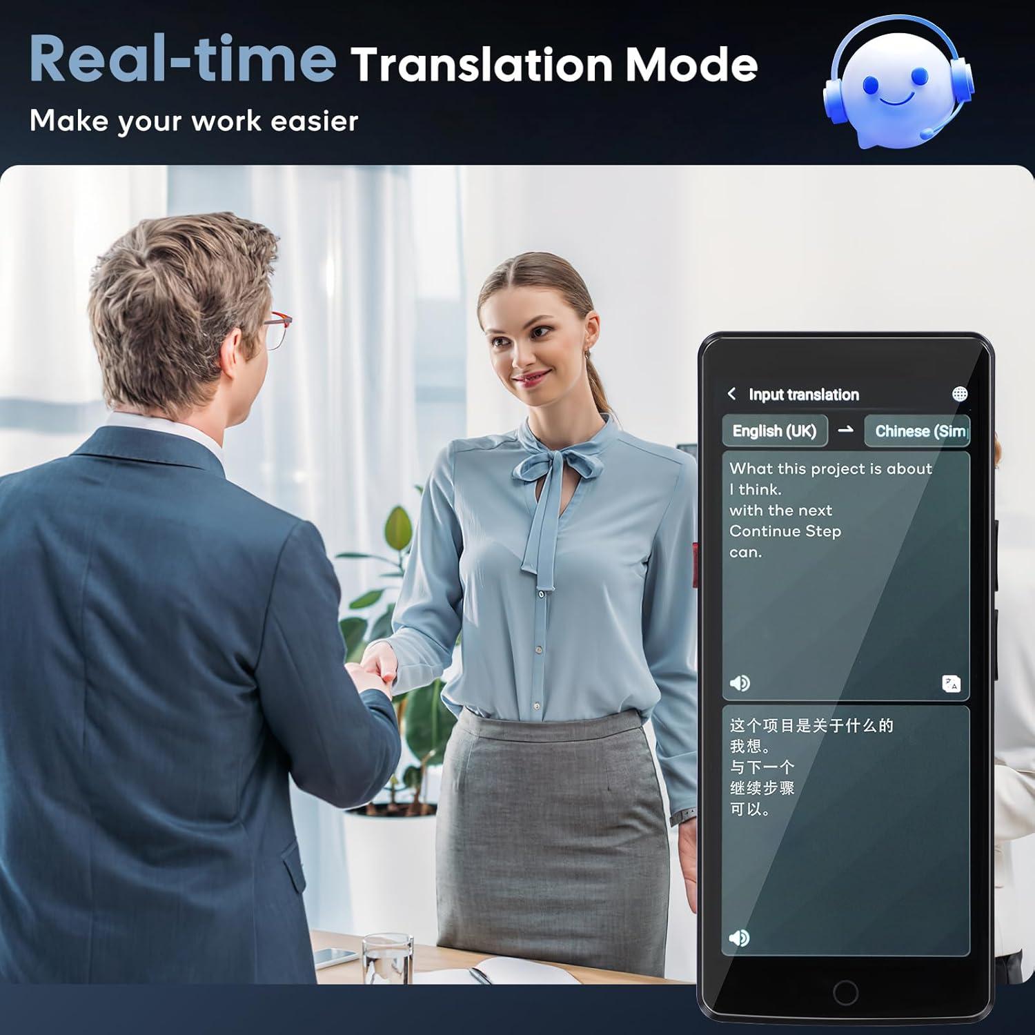 Traductor de Idiomas Anpress A50 Lite, Pantalla Táctil 5.5"