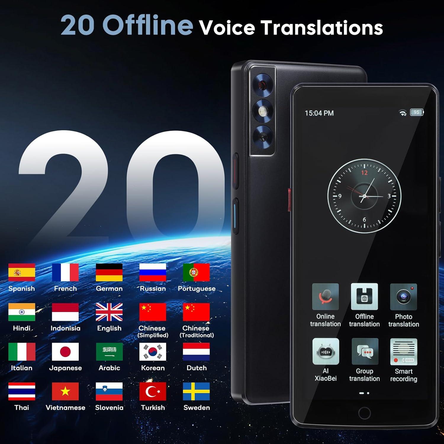 Traductor de Idiomas Anpress A50 Lite, Pantalla Táctil 5.5"