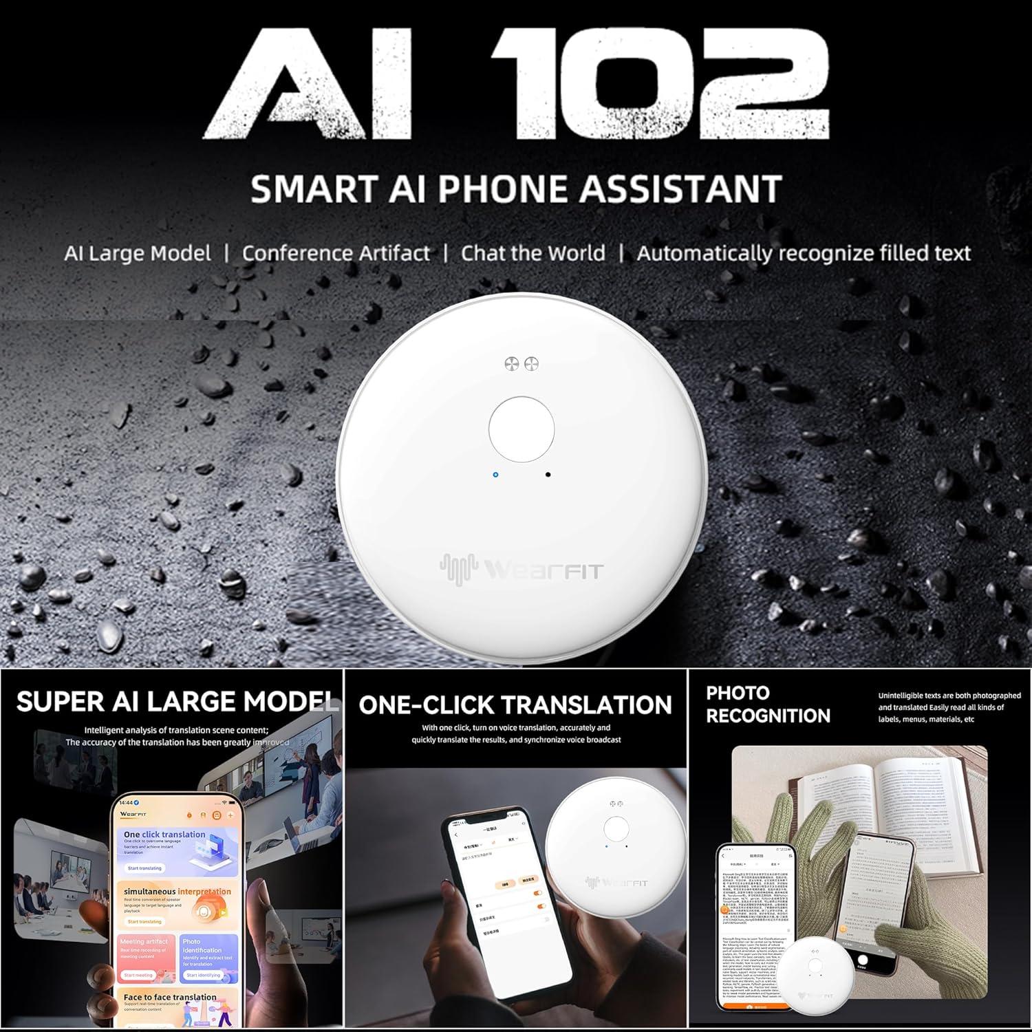 Traductor de Idiomas AI BTX Ai 102 Blanco - Offline, 50 Idiomas