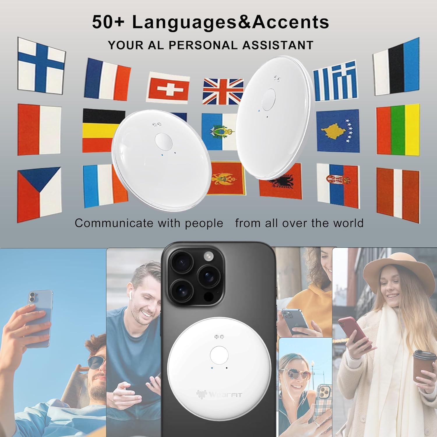 Traductor de Idiomas AI BTX Ai 102 Blanco - Offline, 50 Idiomas