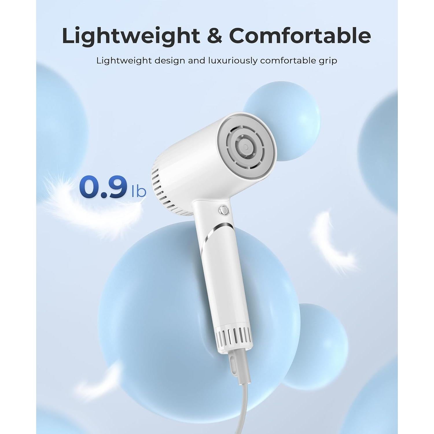 Secador de Pelo Colorsmoon G25, 100,000 RPM, Difusor y Boquilla