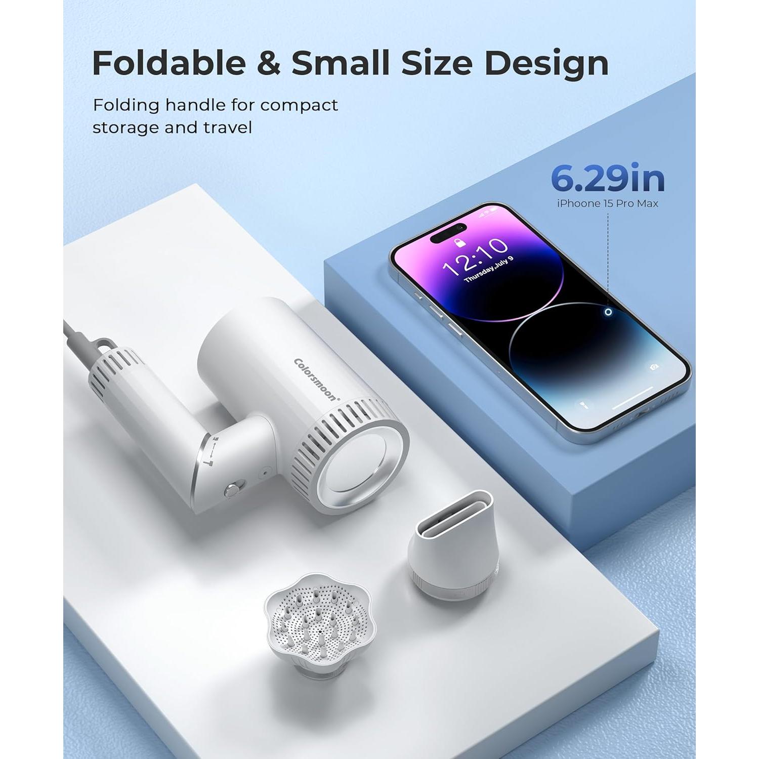 Secador de Pelo Colorsmoon G25, 100,000 RPM, Difusor y Boquilla