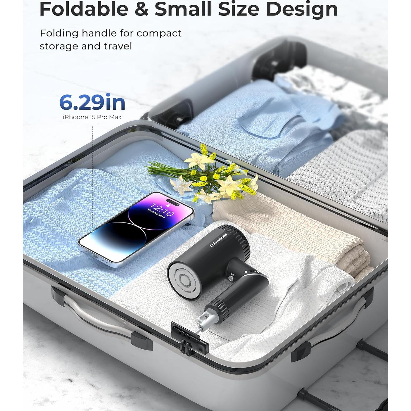 Secador de Pelo Iónico Colorsmoon G20 100,000 RPM Compacto