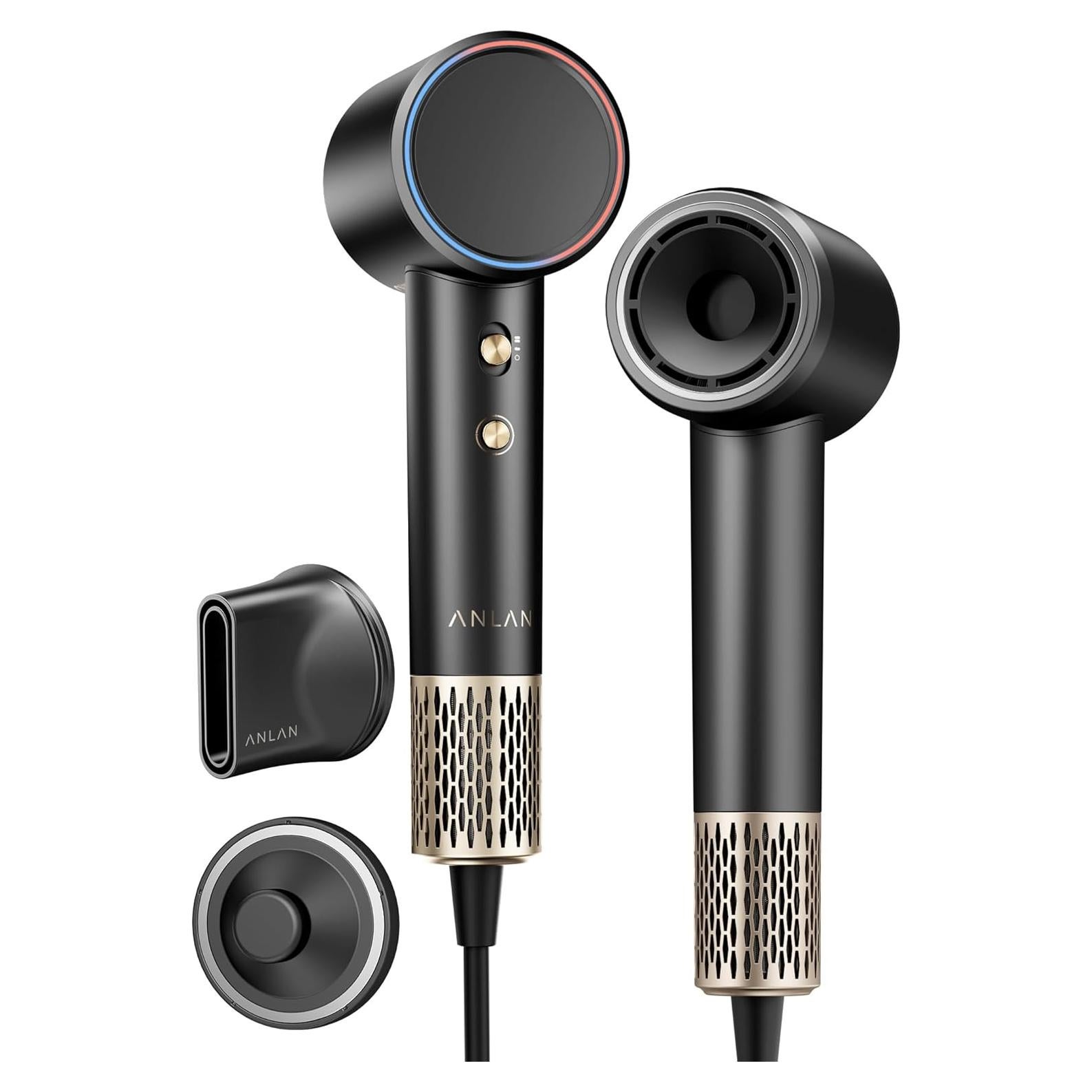 Secador de Cabello Iónico ANLAN 1300W 120,000 RPM Bajo Ruido