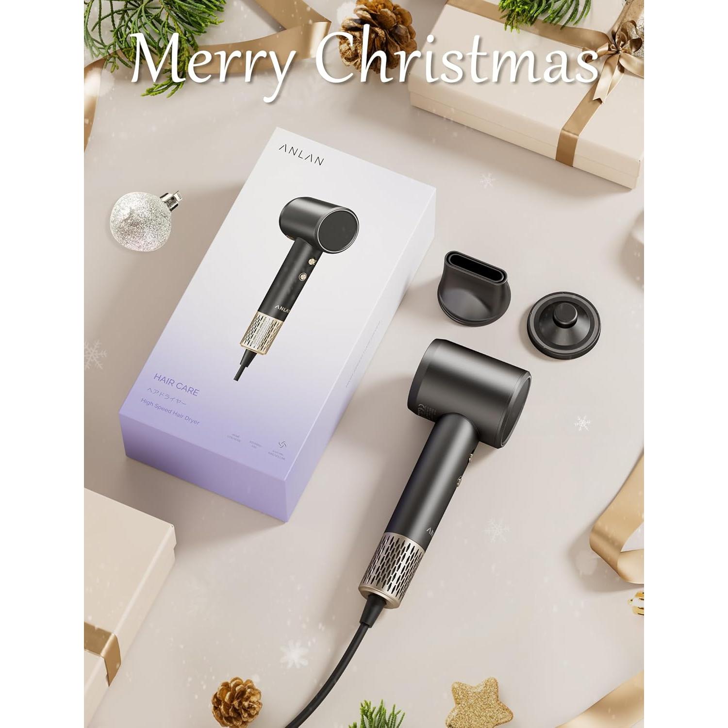 Secador de Cabello Iónico ANLAN 1300W 120,000 RPM Bajo Ruido