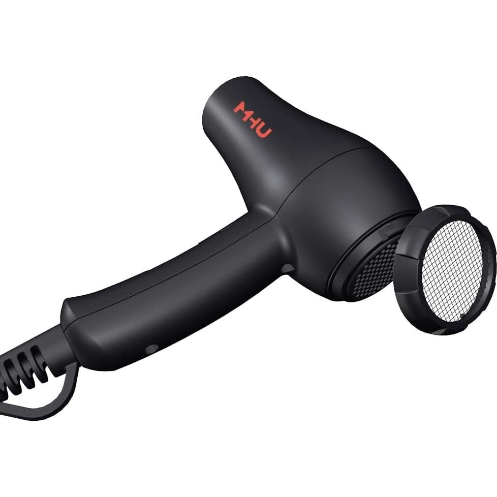 Secador de Pelo Mini Cerámico iónico 1000W Negro