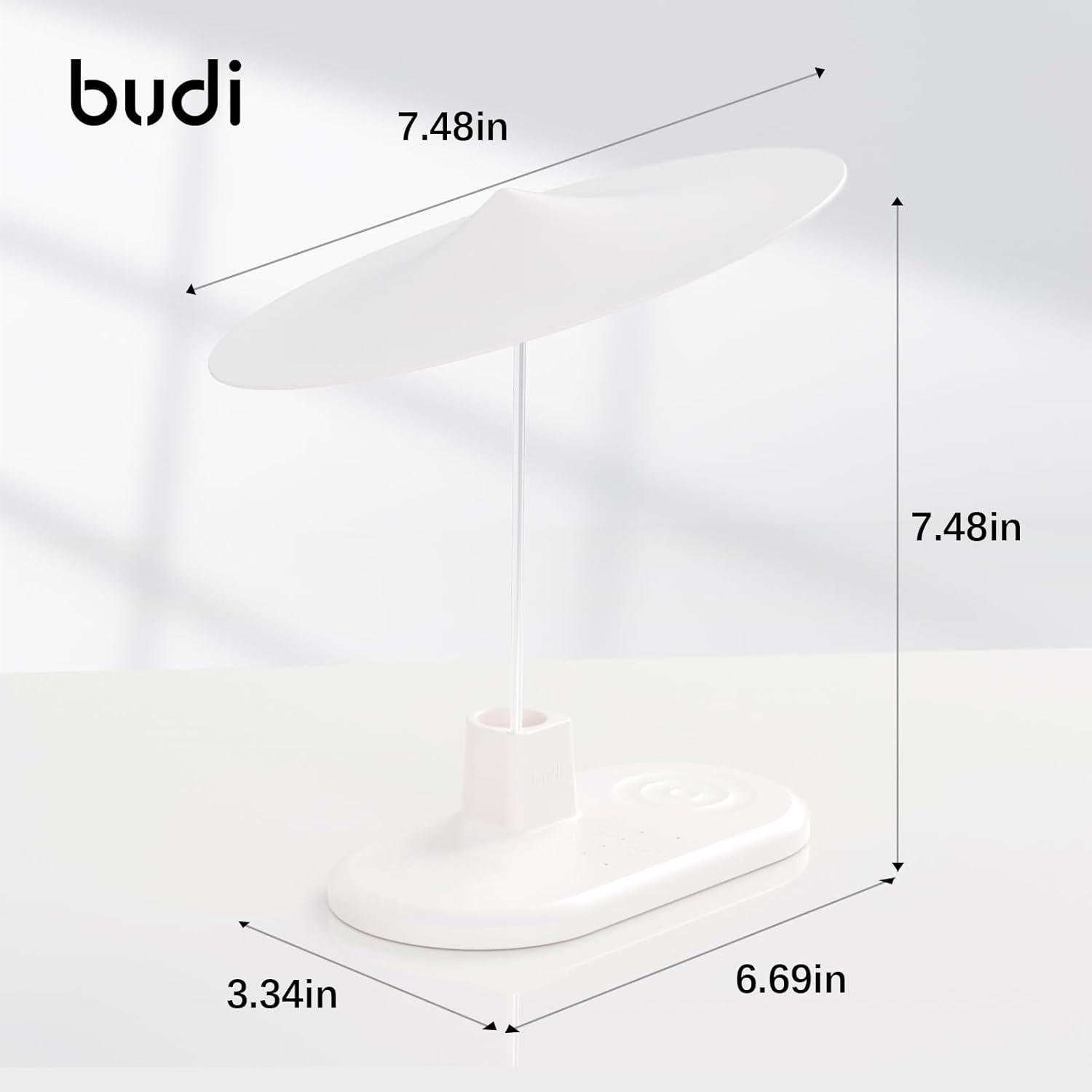 Lámpara de Mesa BUDI WL-4800W con Cargador Inalámbrico 3 en 1