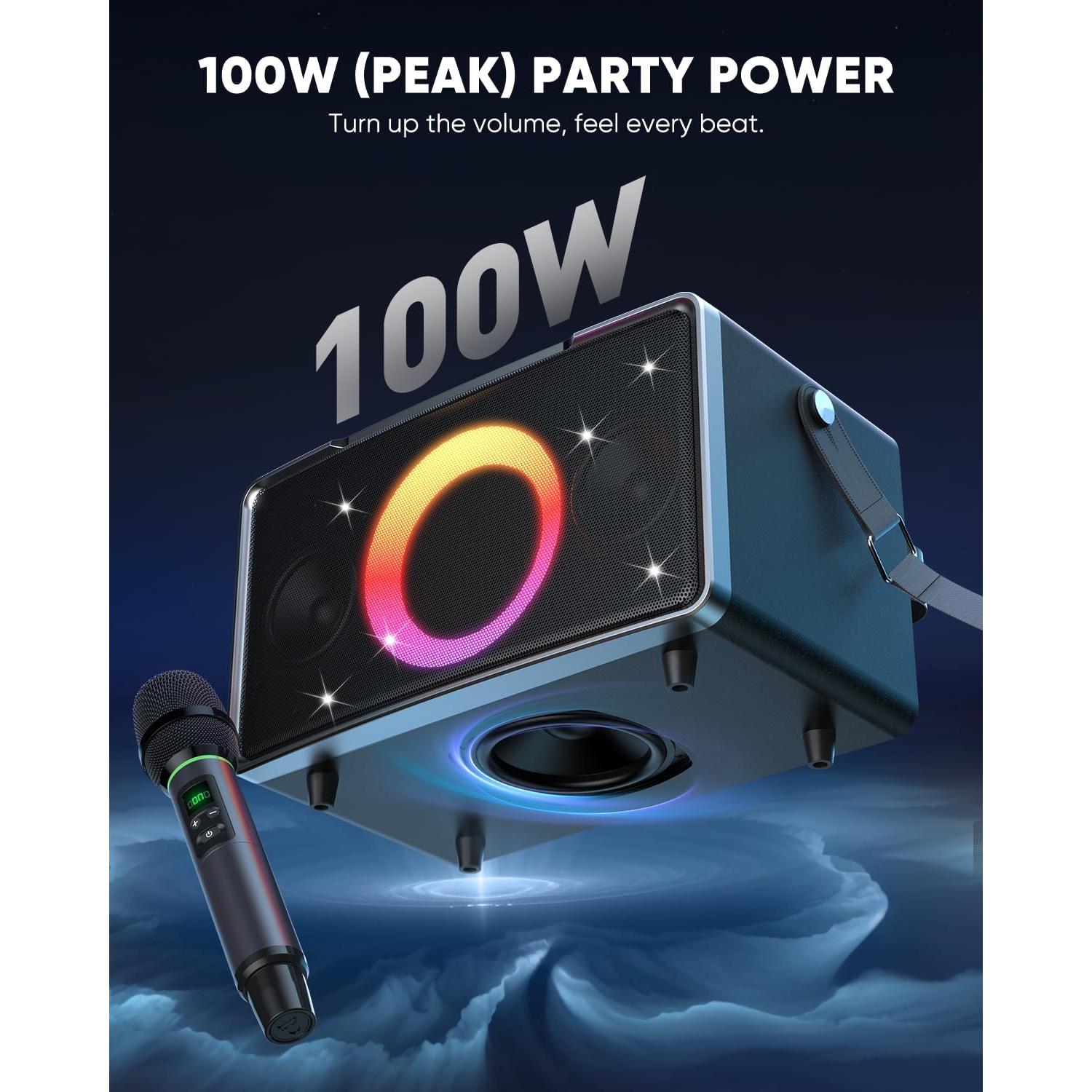 Altavoz Bluetooth GFEEN-01 100W con Subwoofer 5" y Micrófono