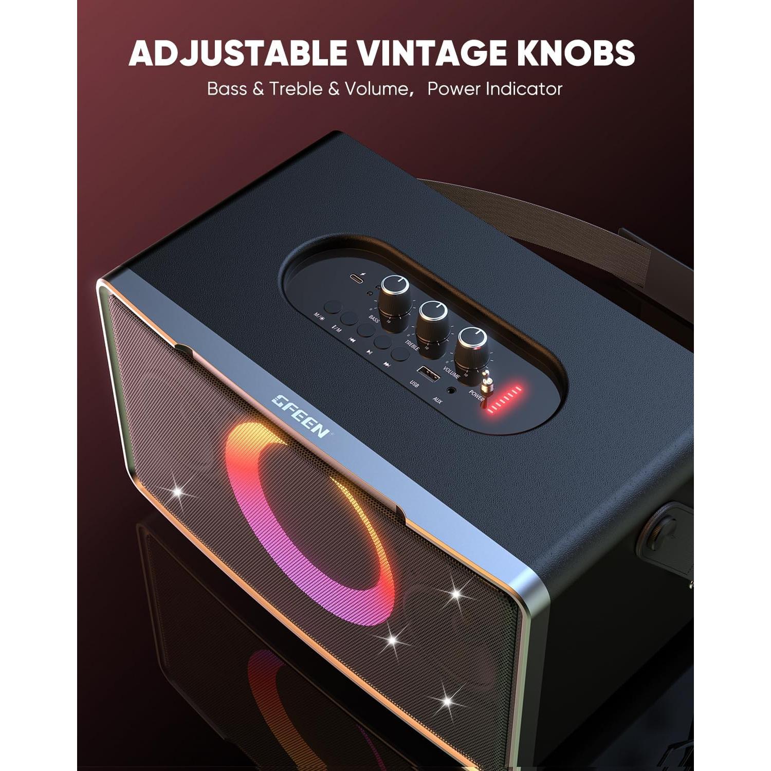 Altavoz Bluetooth GFEEN-01 100W con Subwoofer 5" y Micrófono