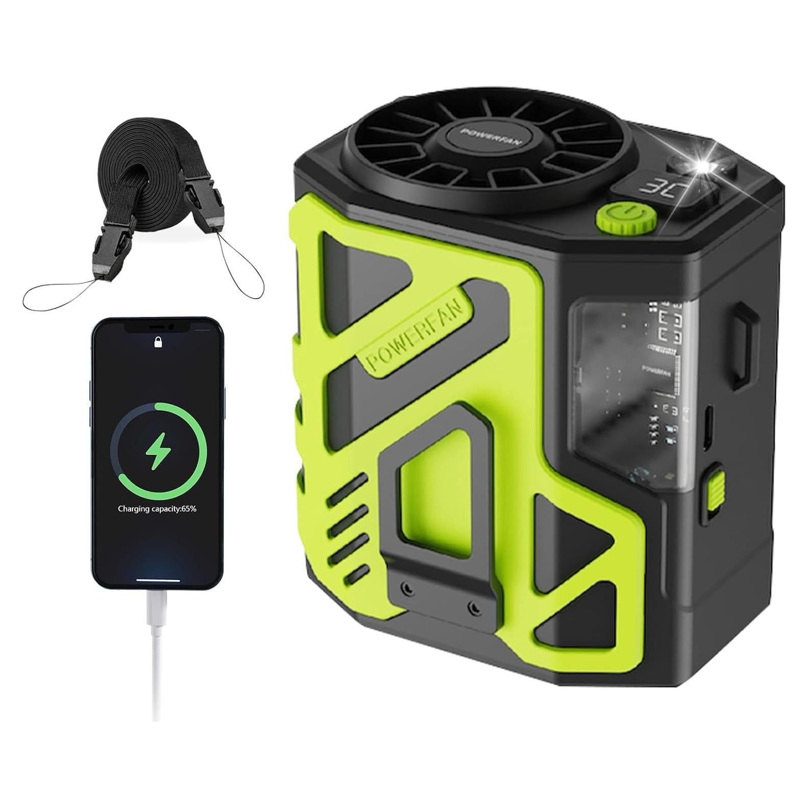 Ventilador de Cintura Portátil Houscly 10000mAh 10 Velocidades