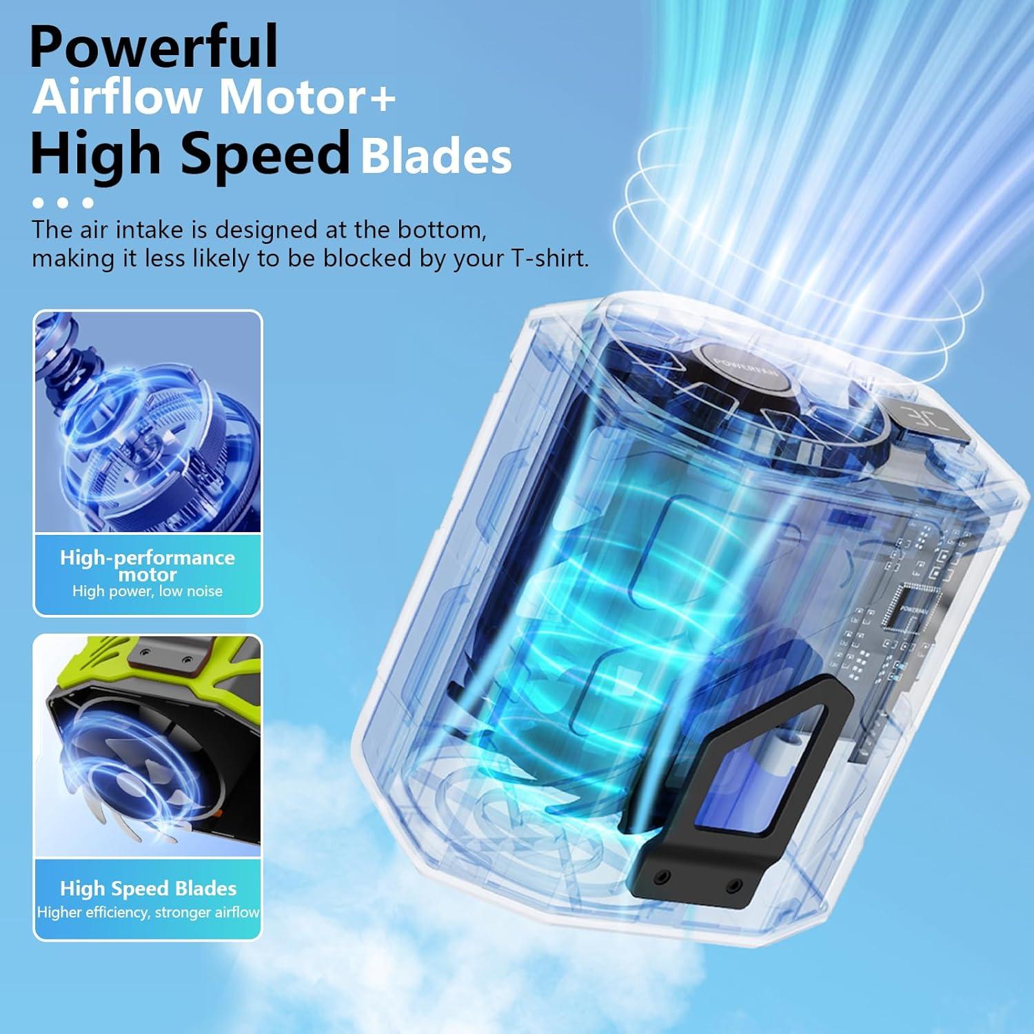 Ventilador de Cintura Portátil Houscly 10000mAh 10 Velocidades