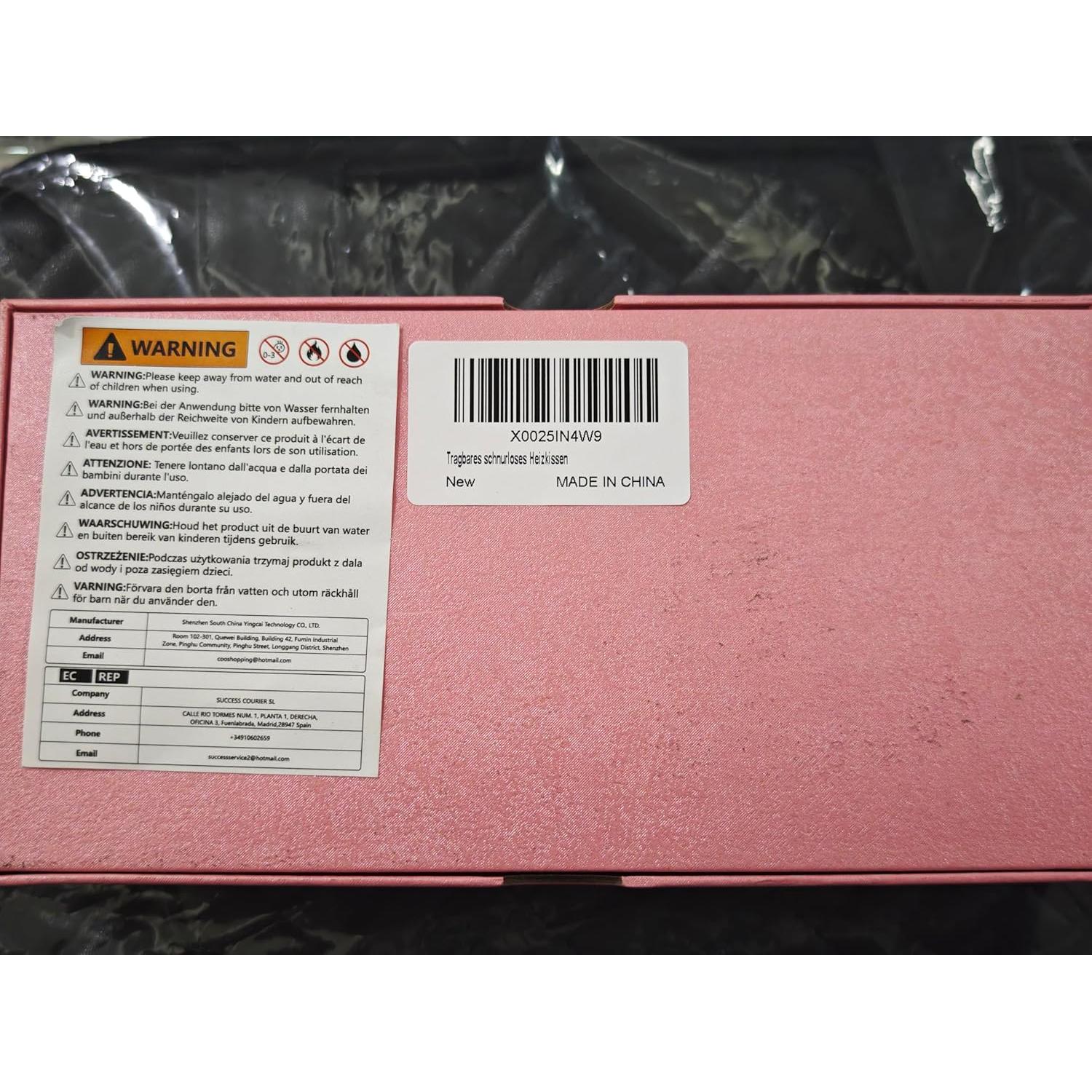 Almohadilla Calentadora Inalámbrica Kissleaf Rosa 3 Niveles