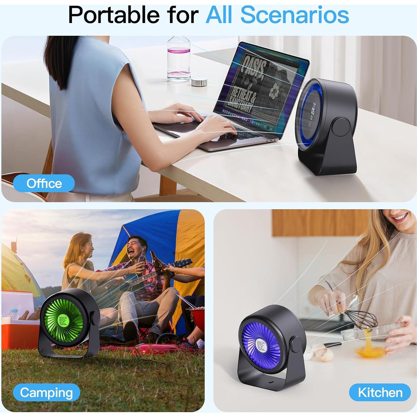 Ventilador de Mesa OCNHKO YD901 15 cm Inalámbrico 5 Velocidades