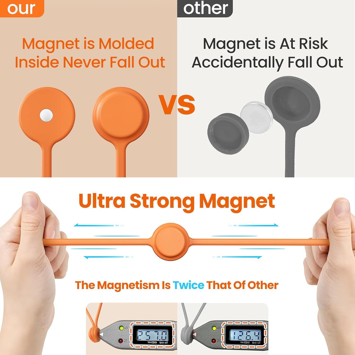 Correas Magnéticas de Silicona Tounee - Combo 8 Pcs Multiusos