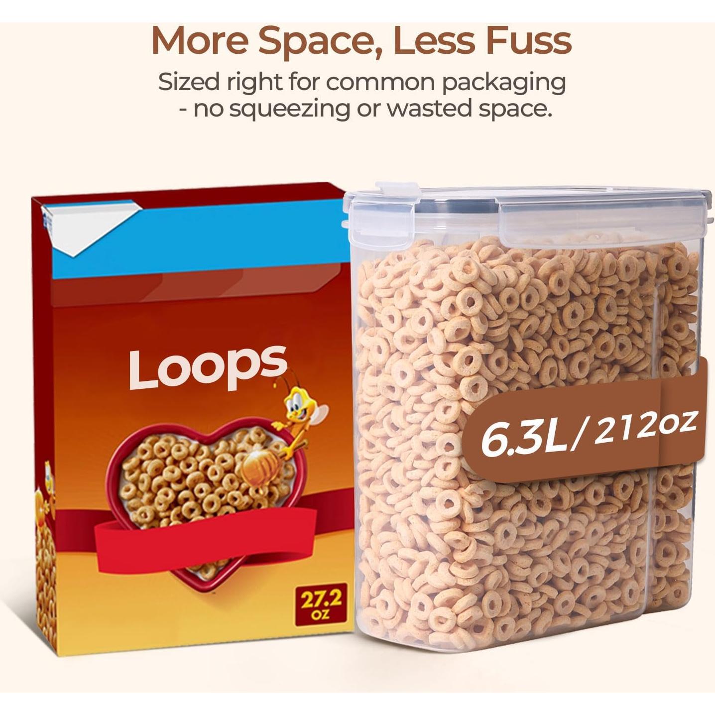 Juego de 2 Contenedores Herméticos ComSaf 6.3L para Cereal