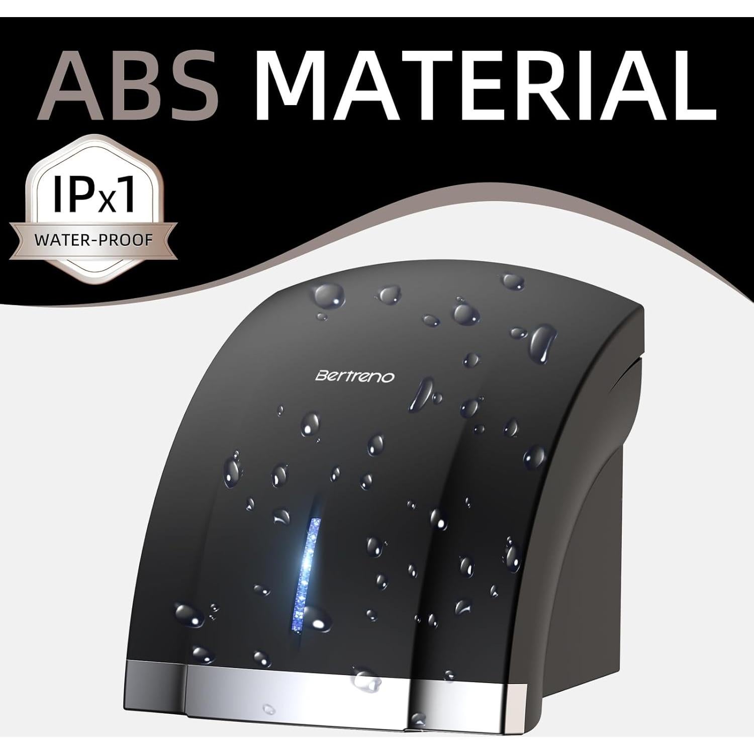 Secador de Manos Eléctrico Compacto ZHEJIANG 1800W Negro