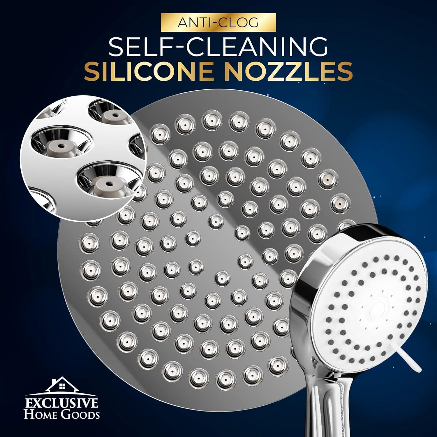 Cabezal de Ducha Heatsistence 6" Alta Presión con Manguera 177.8 cm