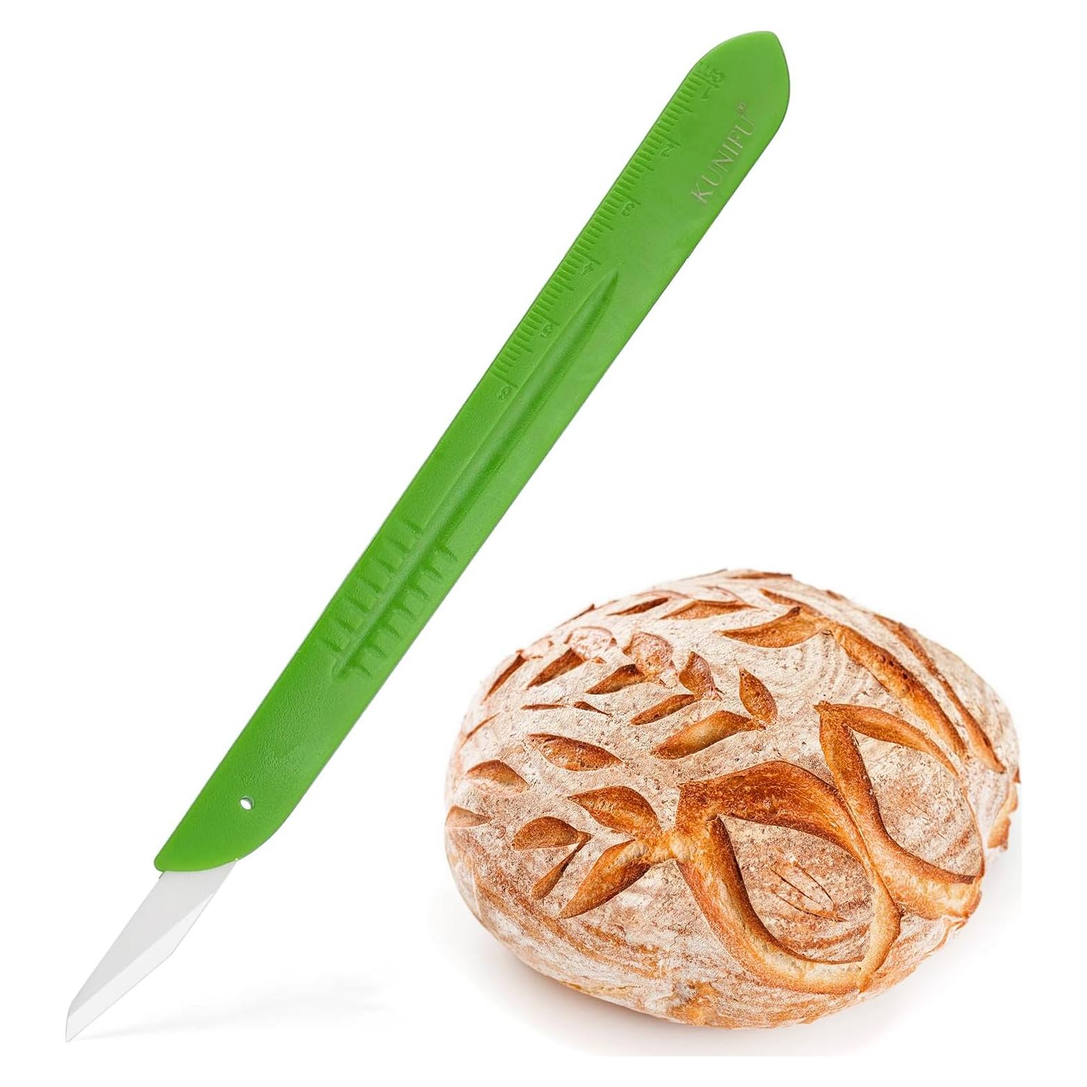 Cortador de Pan KUNIFU de Cerámica con Funda Protectora Verde