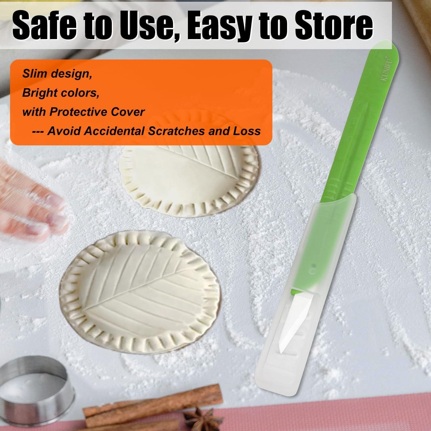 Cortador de Pan KUNIFU de Cerámica con Funda Protectora Verde