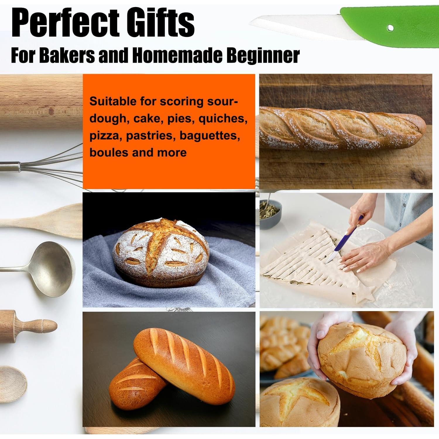 Cortador de Pan KUNIFU de Cerámica con Funda Protectora Verde