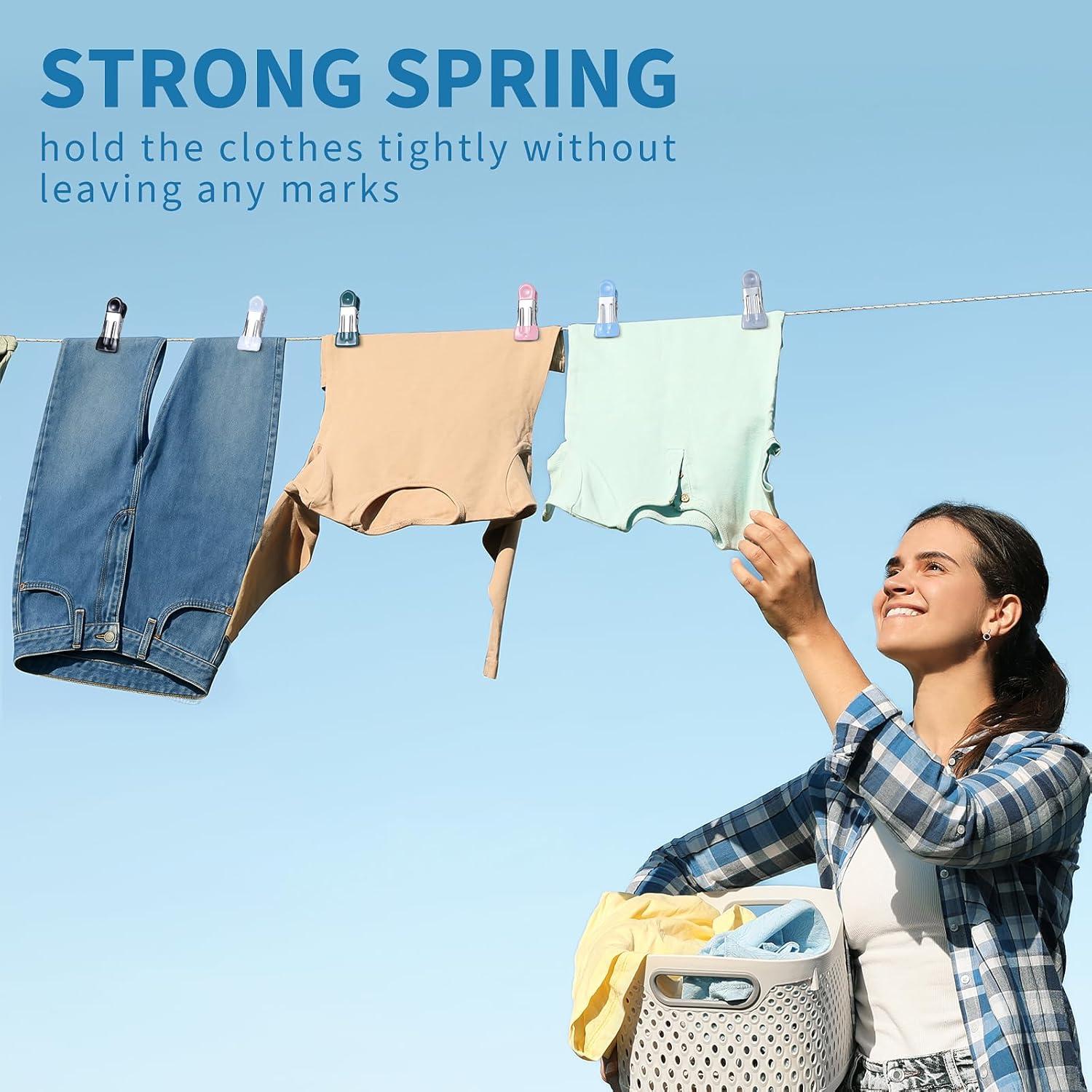 Pinzas de Ropa Pesadas Hotolive 30 Piezas Acero Inoxidable