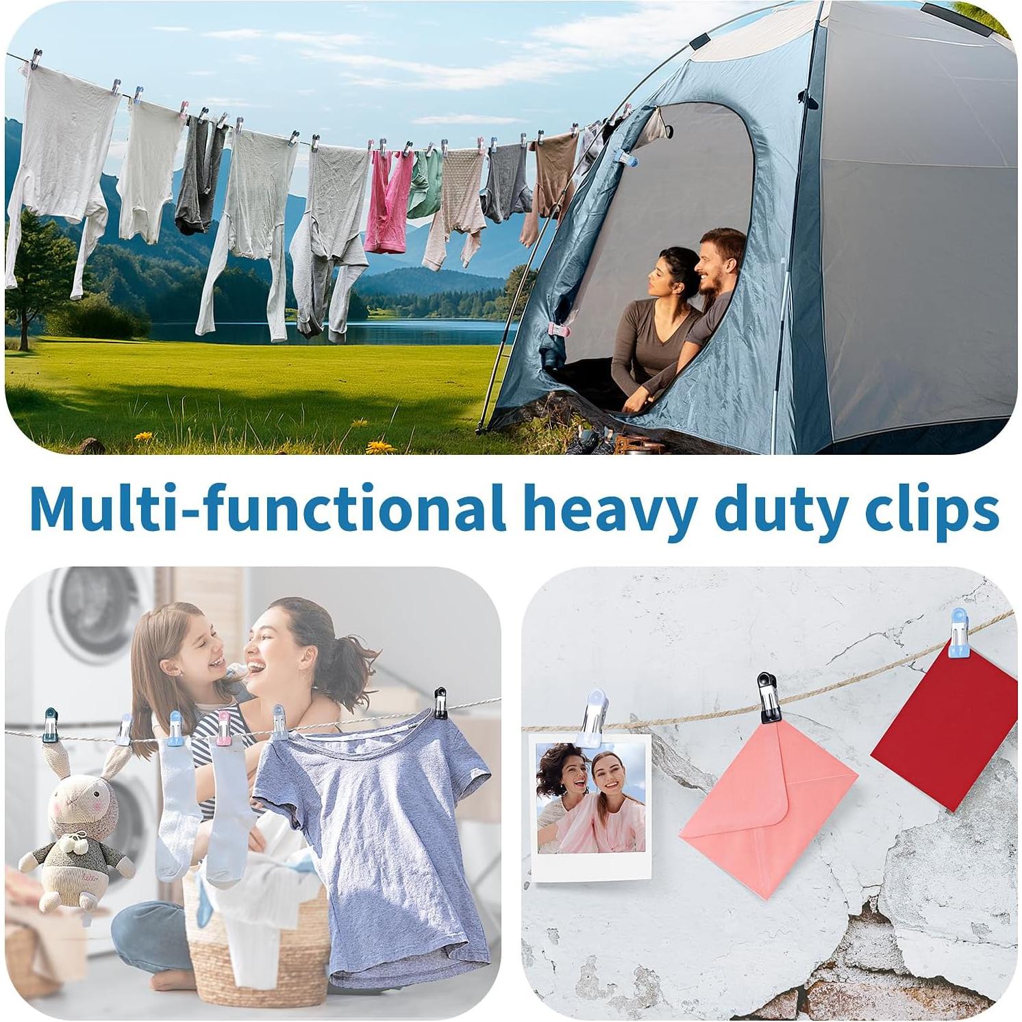 Pinzas de Ropa Pesadas Hotolive 30 Piezas Acero Inoxidable