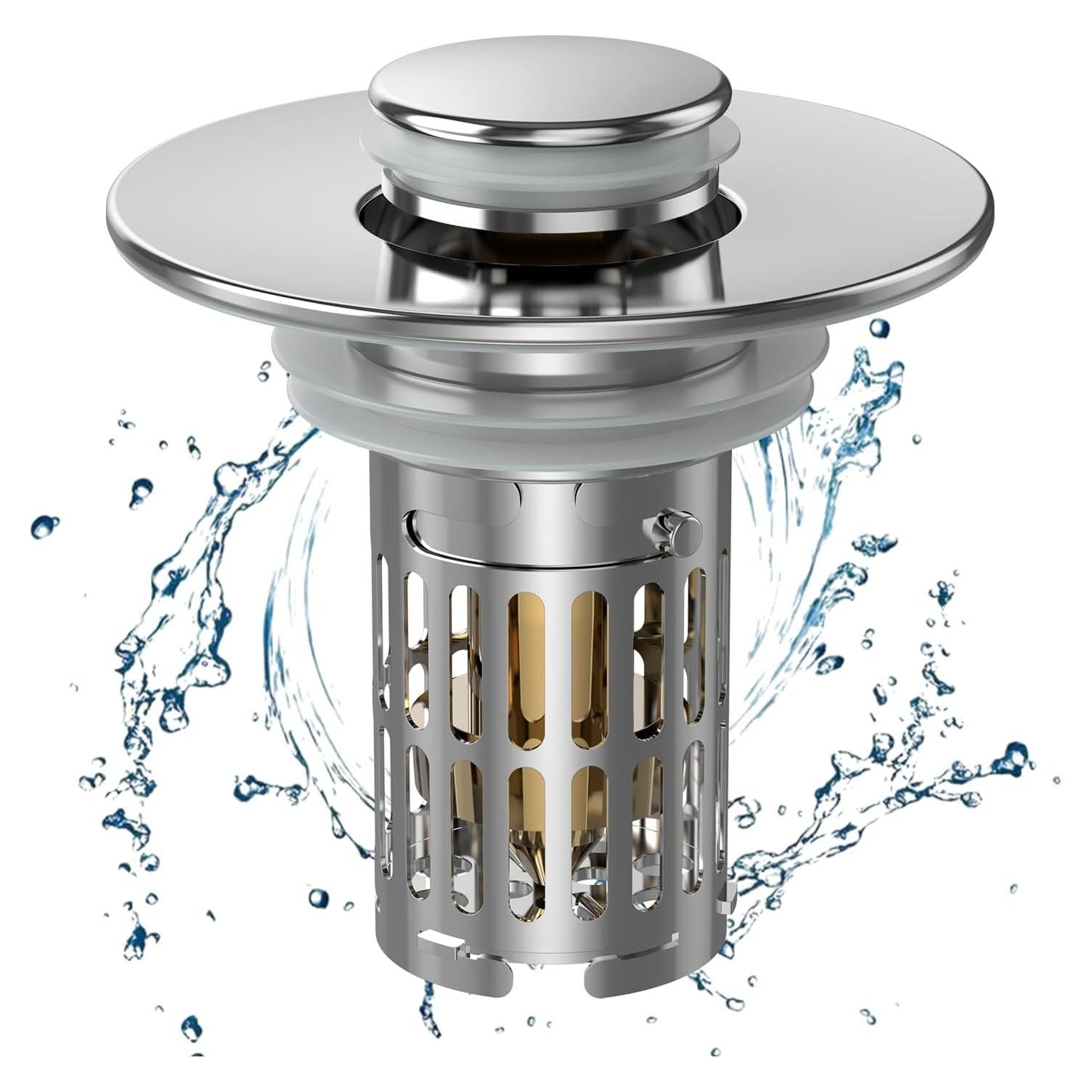 Colador de desagüe Cocog ZSK003 para lavabo, acero inoxidable