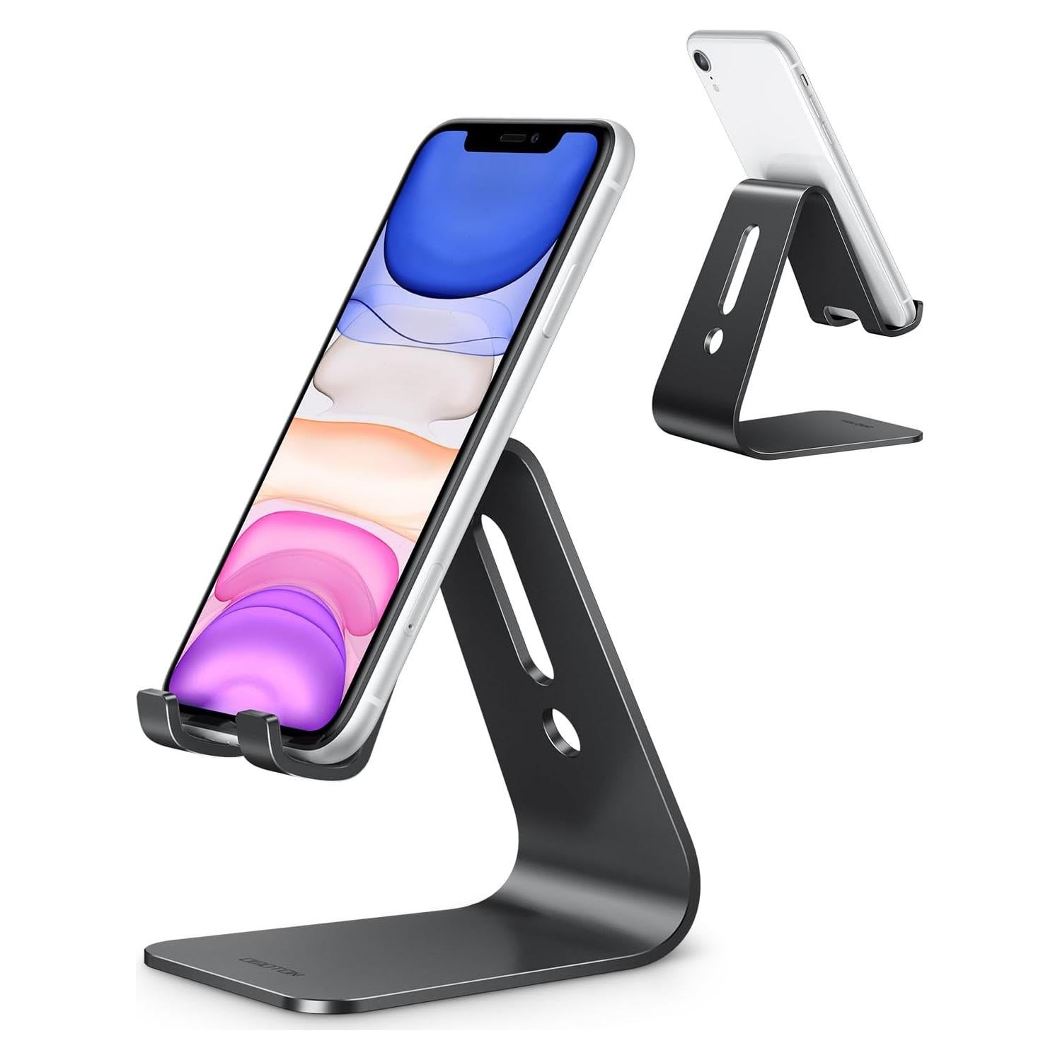 Soporte para Teléfono Celular Aluminio OMOTON C1 Negro