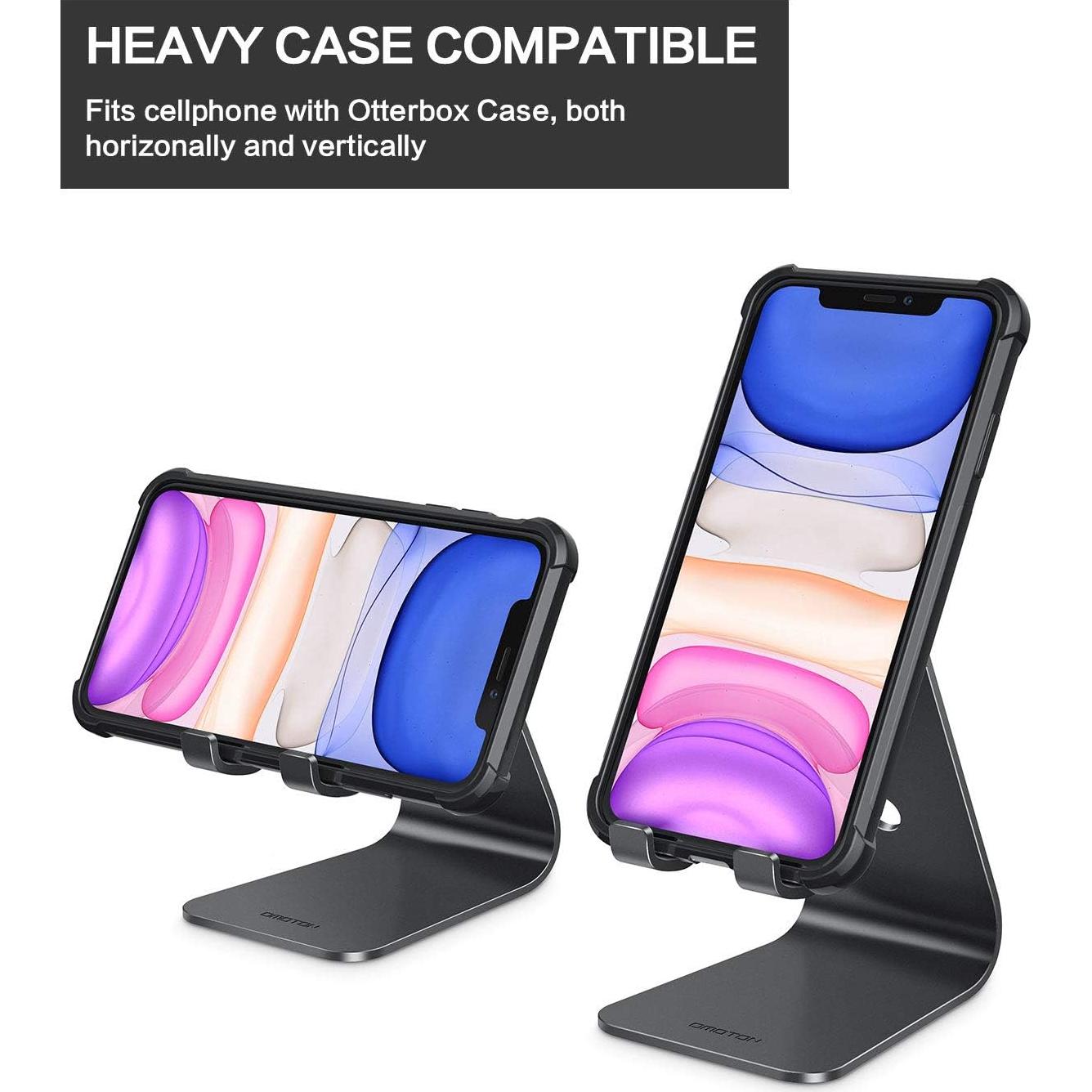 Soporte para Teléfono Celular Aluminio OMOTON C1 Negro